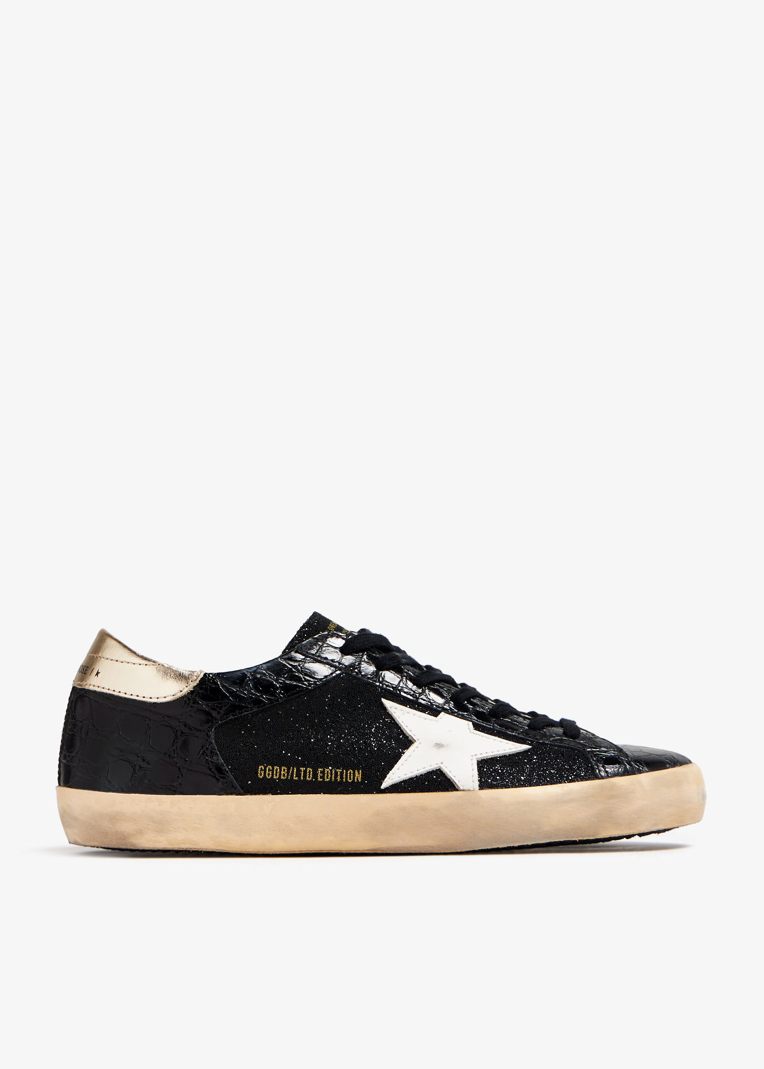 スニーカー GOLDEN  Men Sneakers Black GMF00101F00032180203 Golden Goose Super-Star Black White Leather Men's