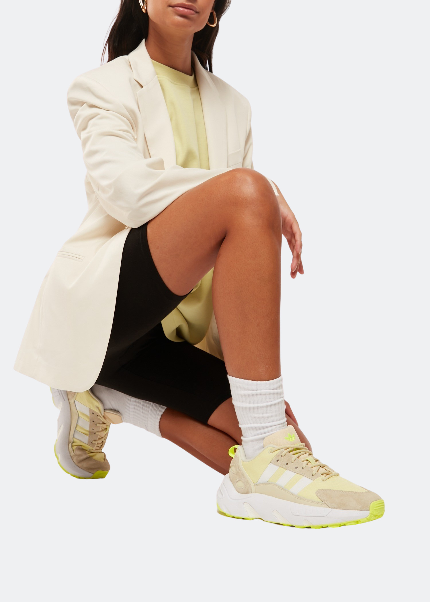 レディース女鞋 adidas ZX 22女性的增压运动鞋- 阿联酋黄色| Level Shoes