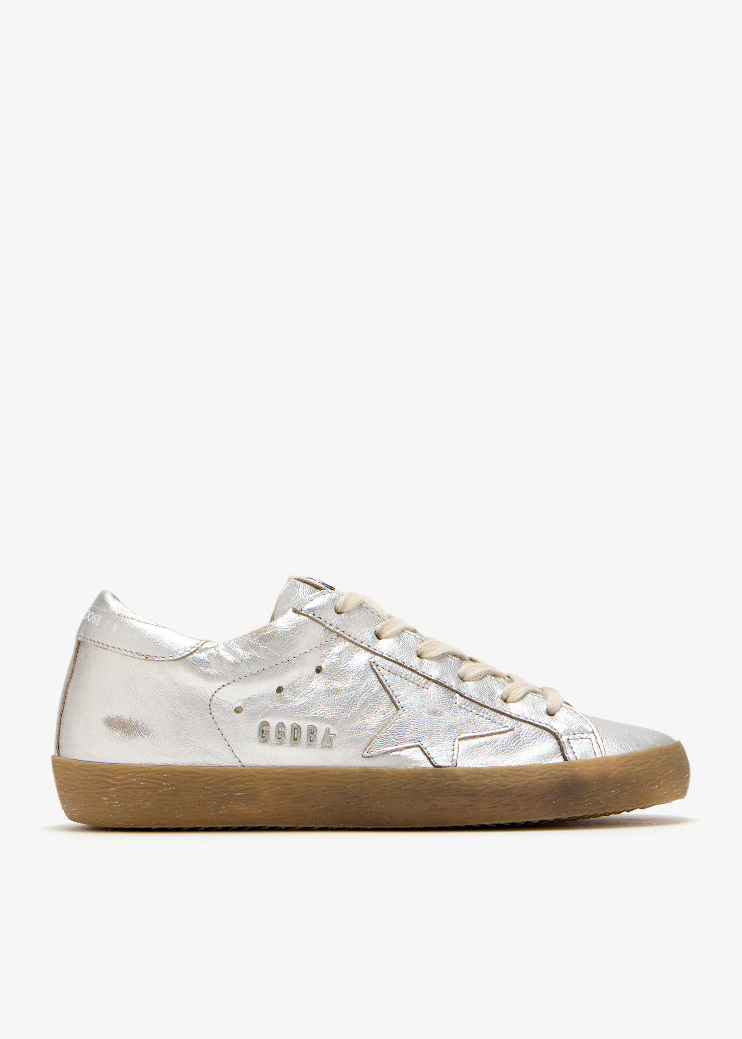 スニーカー GOLDEN  Women Sneakers GWF00884 F00746370287 SILVER Women's Dad-Star in mesh and silver foiled leather with