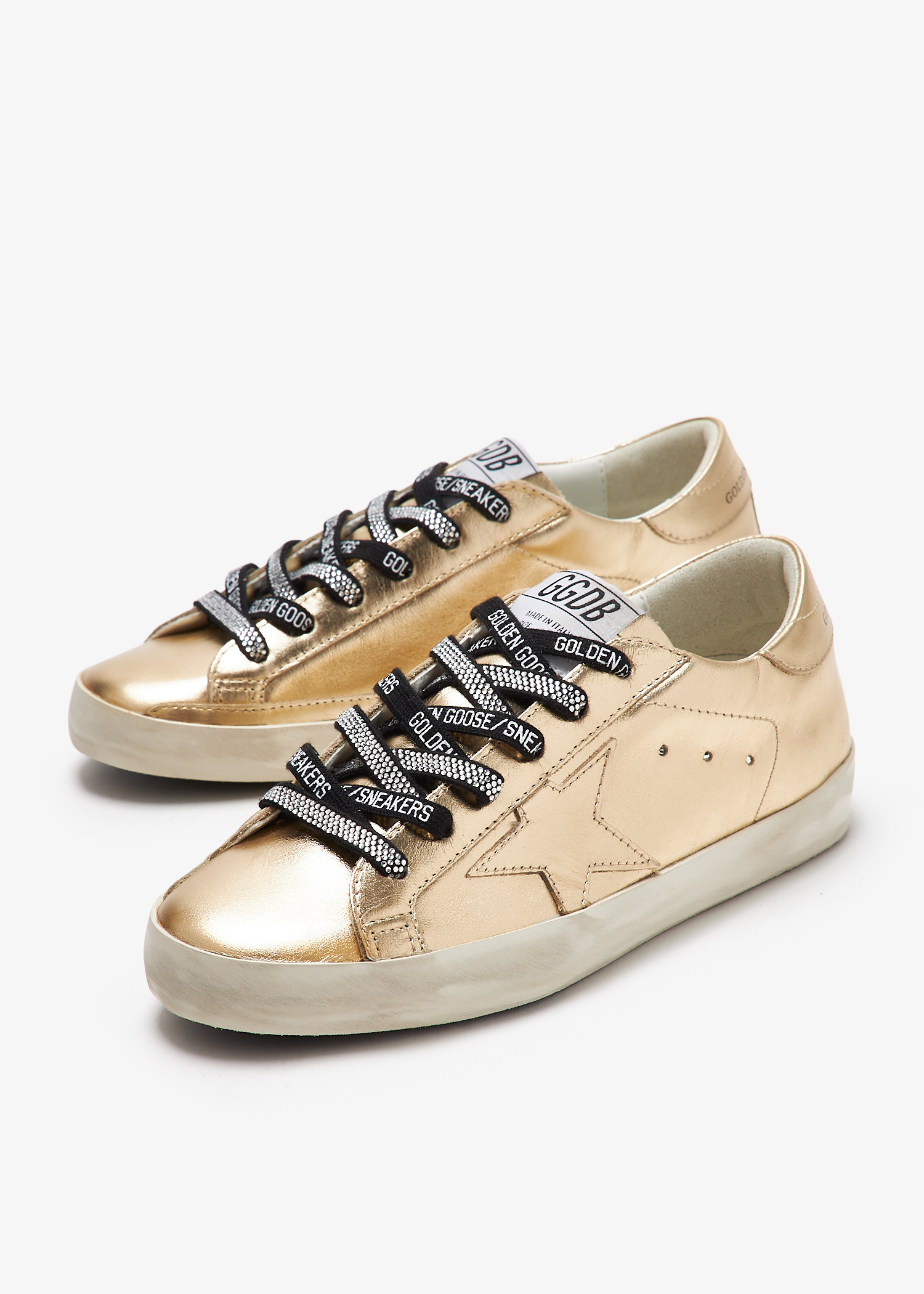 スニーカー Golden  Golden  Sneakers (GWF00101 F00747060246) Golden Goose Super Star sneakers for Women - Gold in Qatar