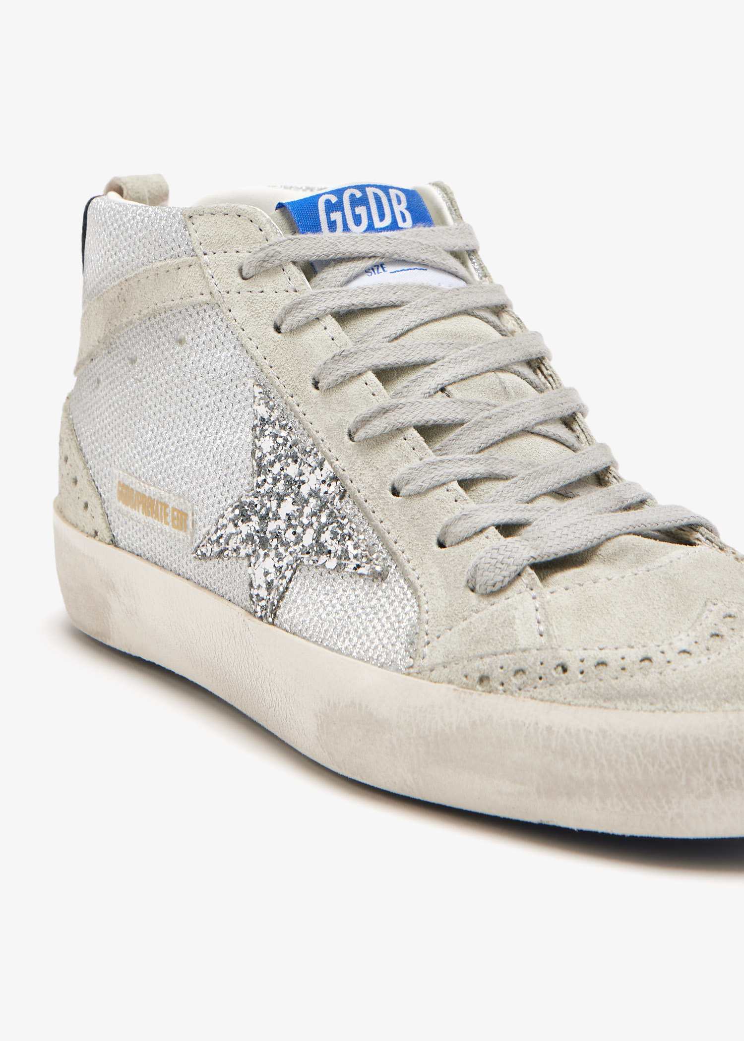 Golden Goose Mid Star sneakers for Women - Silver in USA | Level Shoes