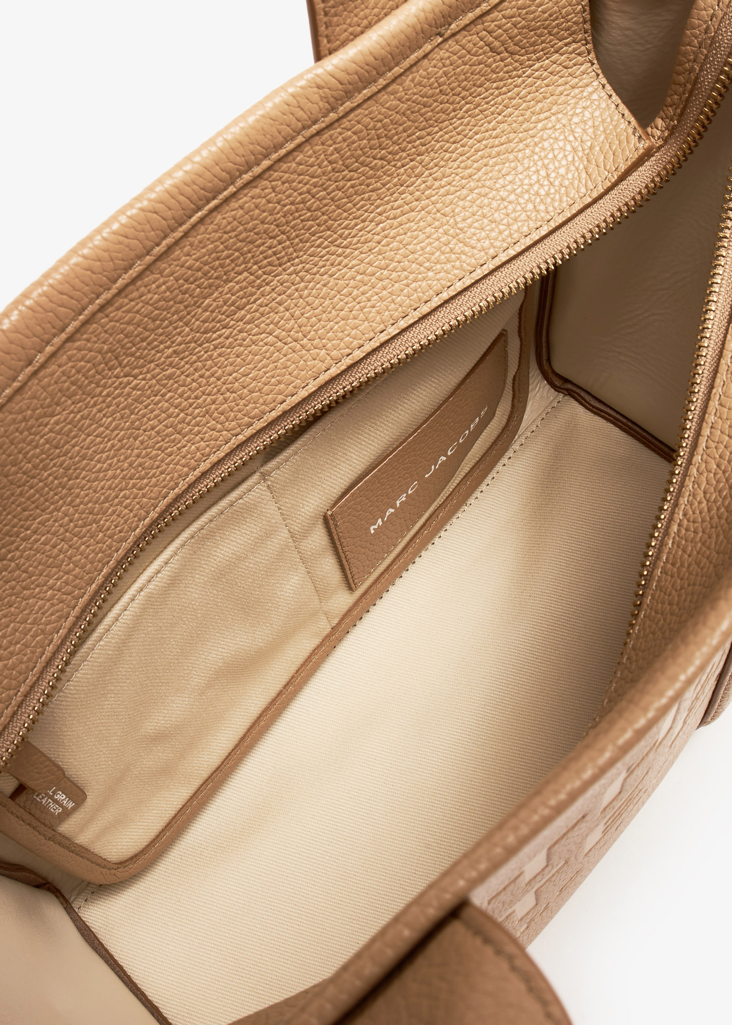 Marc Jacobs The Leather medium tote bag for Women - Beige in