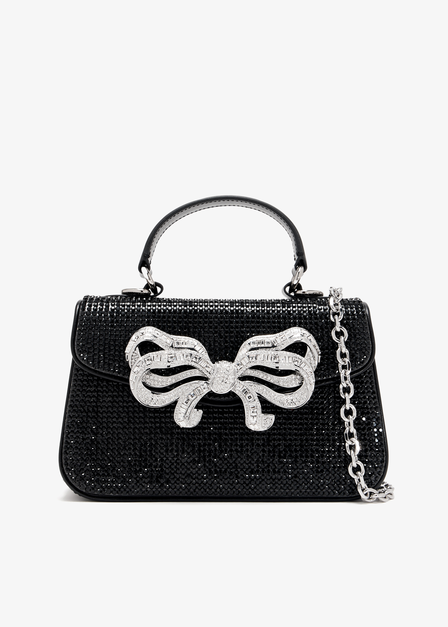 Judith Leiber Crystal Bow top handle bag for Women - Black in KSA