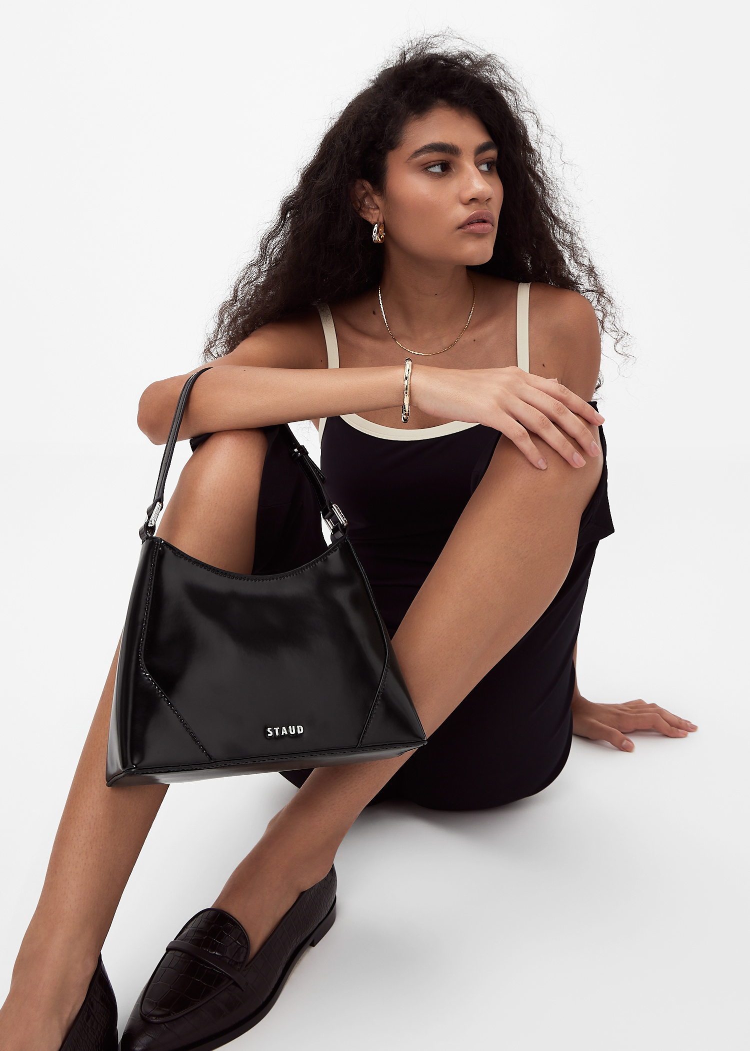 ショルダーバッグ・ポシェット STAUD Women Shoulder Bags H24P6014POBLK Black STAUD Women Shoulder Bags H24P6014POBLK Black