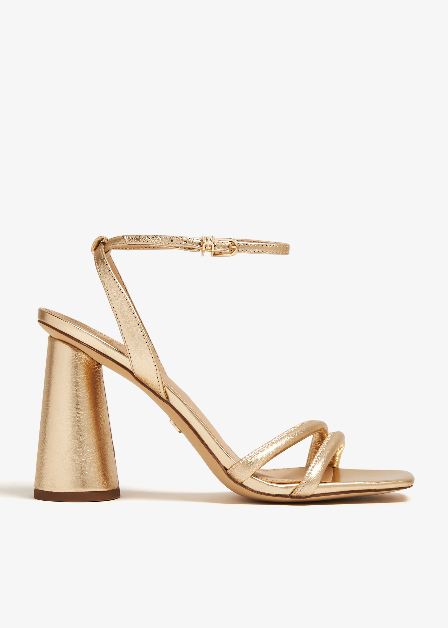 Sam Edelman Kia block heel sandals for Women - Gold in USA