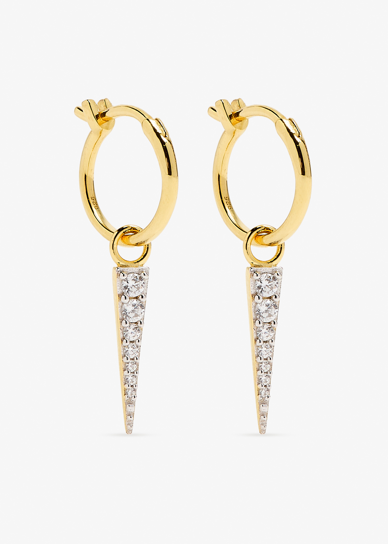 Missoma Mini spike charm hoop earrings for Women - Gold in UAE