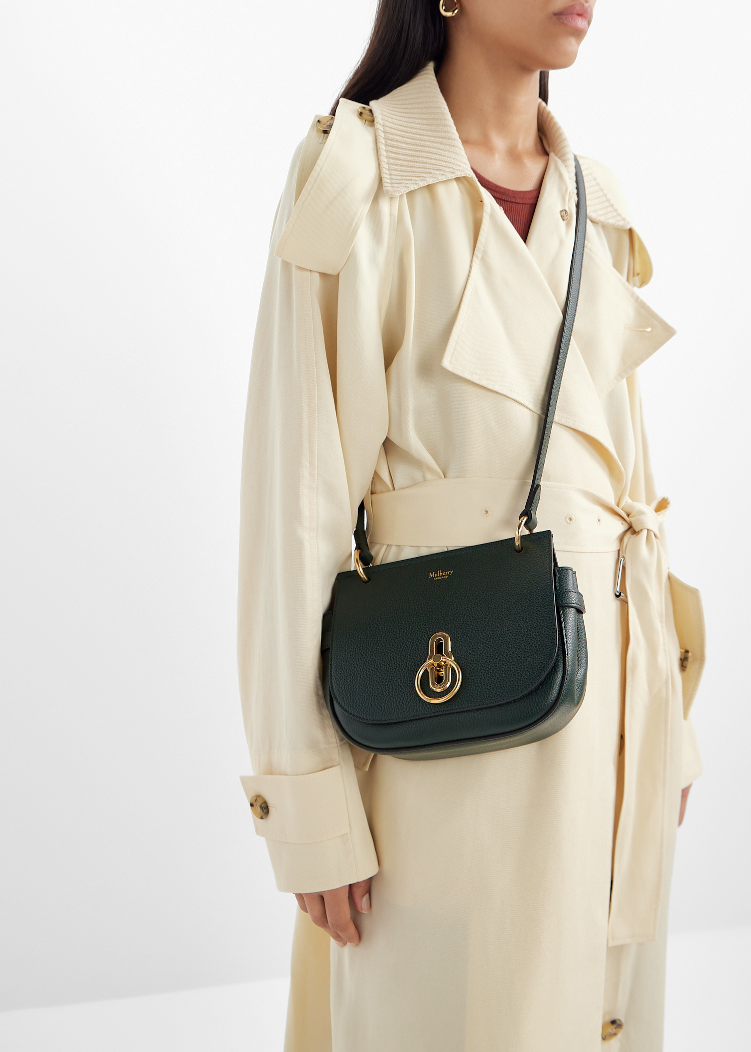 ショルダーバッグ・ポシェット MULBERRY Women Shoulder Bags HH4966 205Q633 Green Mulberry | Small Amberley Satchel | Mulberry Green Small