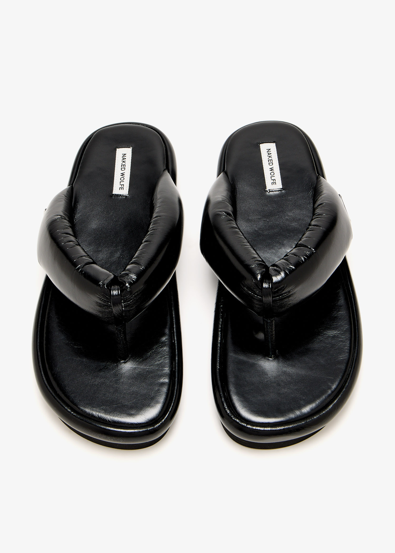 【NAKED WOLFE】ヒラリーHilary ビーチサンダル レザー スエード Hilary Black Leather