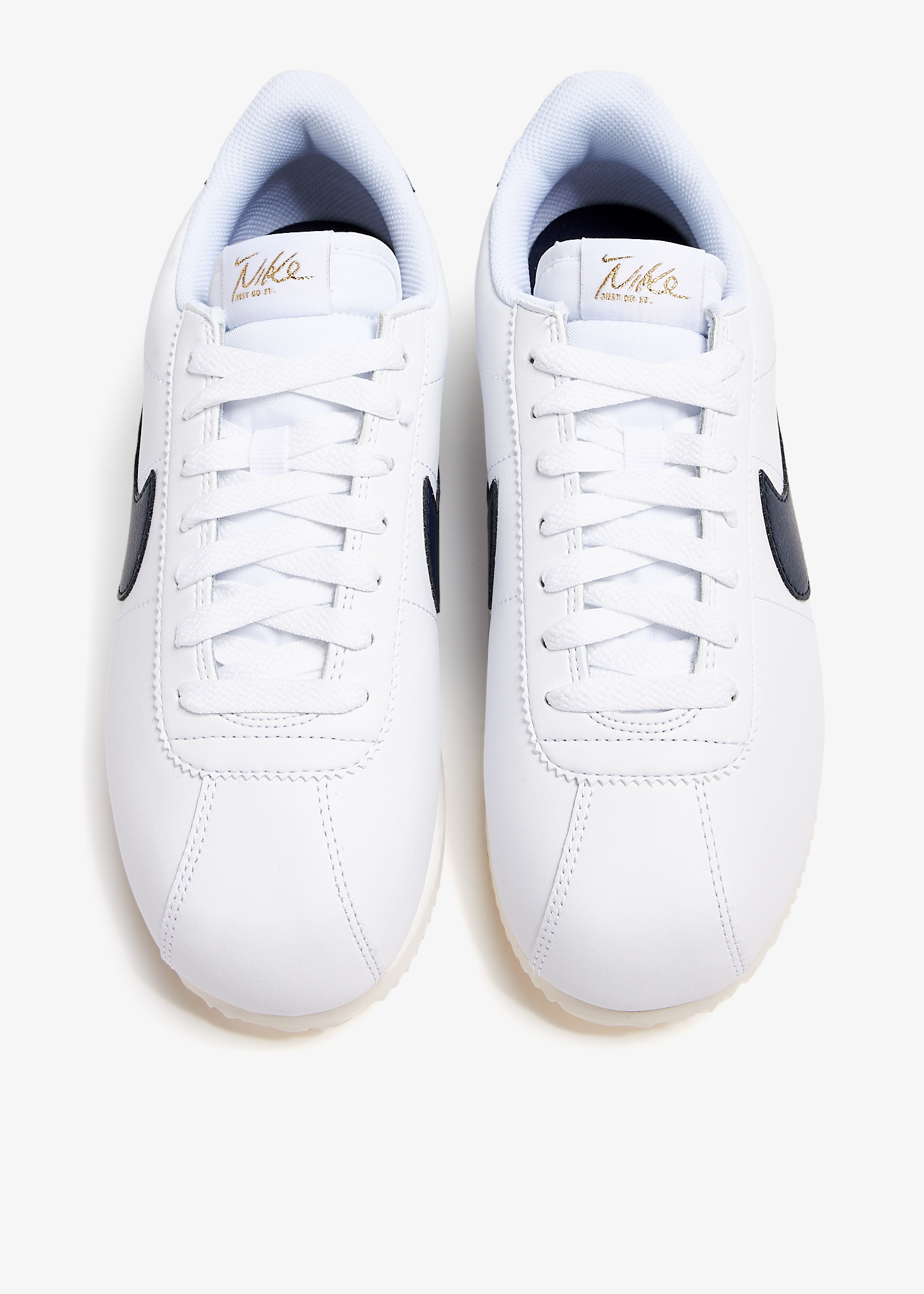 NIKE W Cortez Leather 白色 25cm HJ9343-100 Nike Women's Cortez Leather Shoes 'White/Black' (HJ9343-100