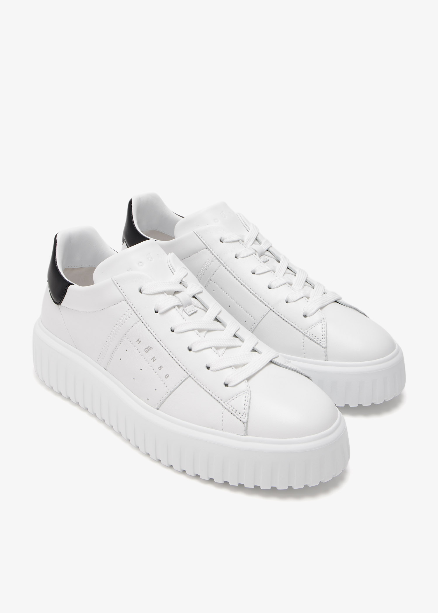 スニーカー HOGAN Men Sneakers White HXM6450FO70LE9 0001 Sneakers Hogan H-Stripes WHITE, BLACK for Man