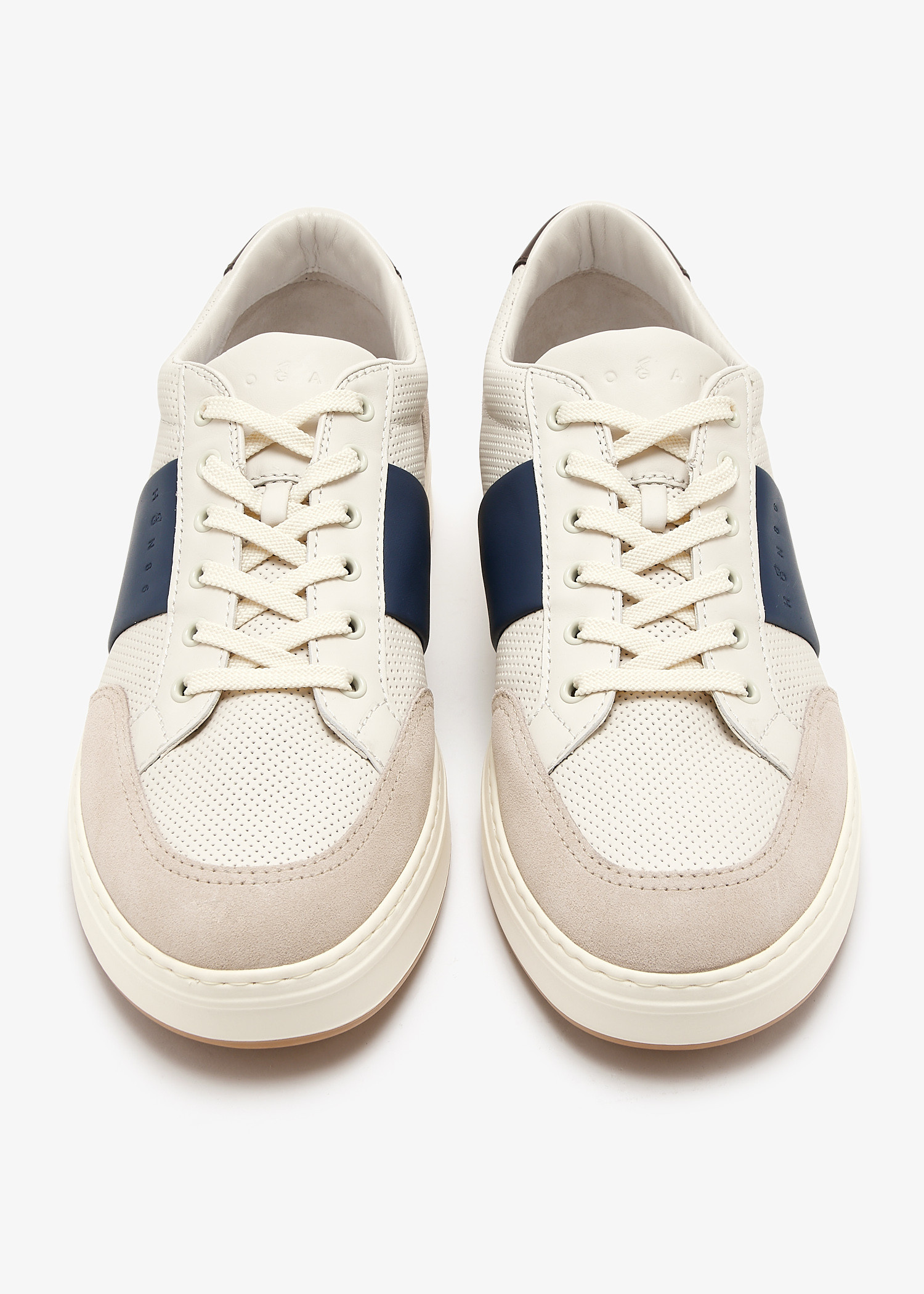 スニーカー HOGAN FW24 H668 - Leather trainers (HXM6680FL30TQK 0M0C) H668 sneakers in hammered leather HOGAN Men Tg. 7 US