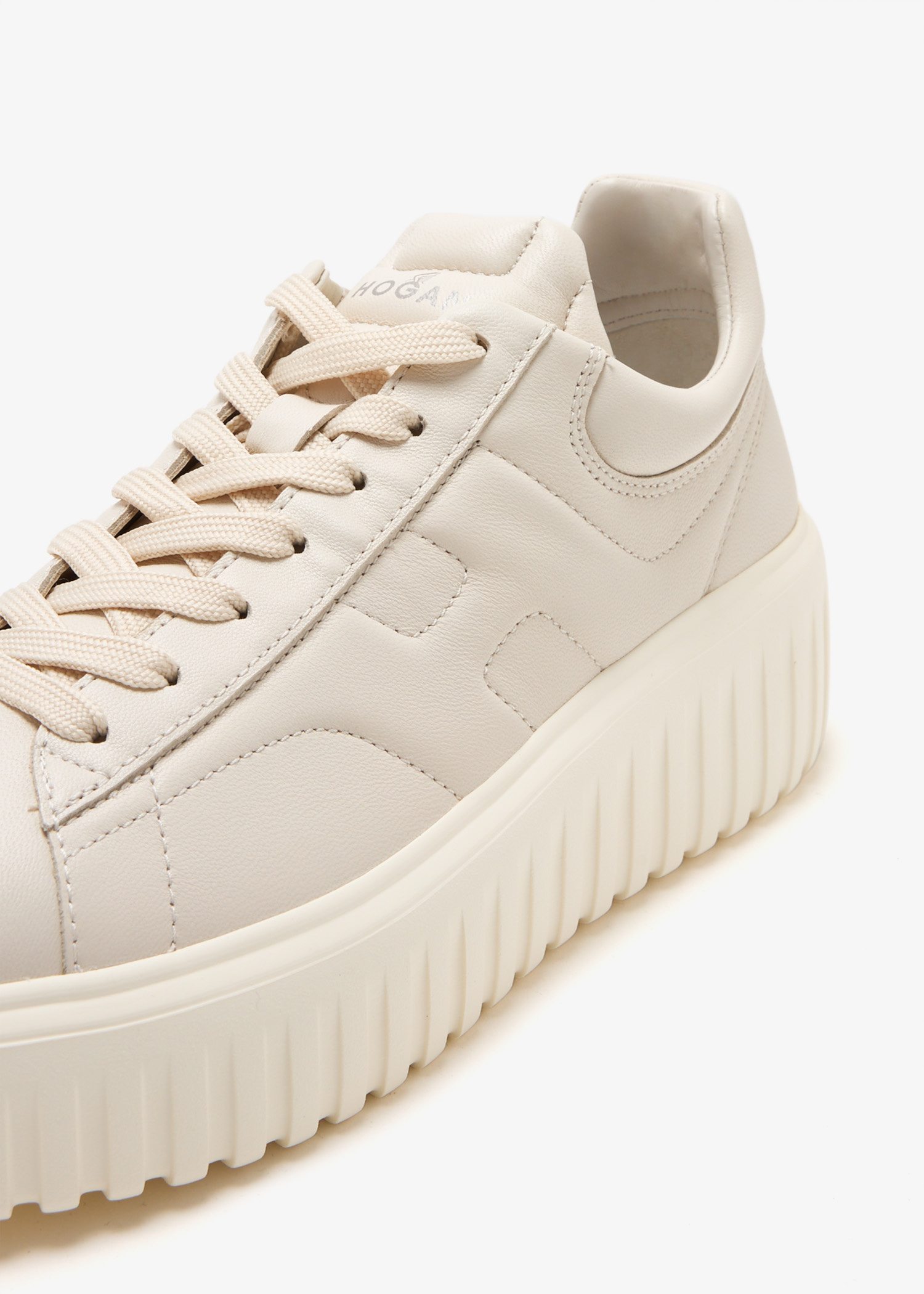 スニーカー HOGAN Woman Sneakers Beige HXW6450FC60LE9 0CA9 Hogan H-Stripes sneakers for Women - Grey in UAE | Level Shoes