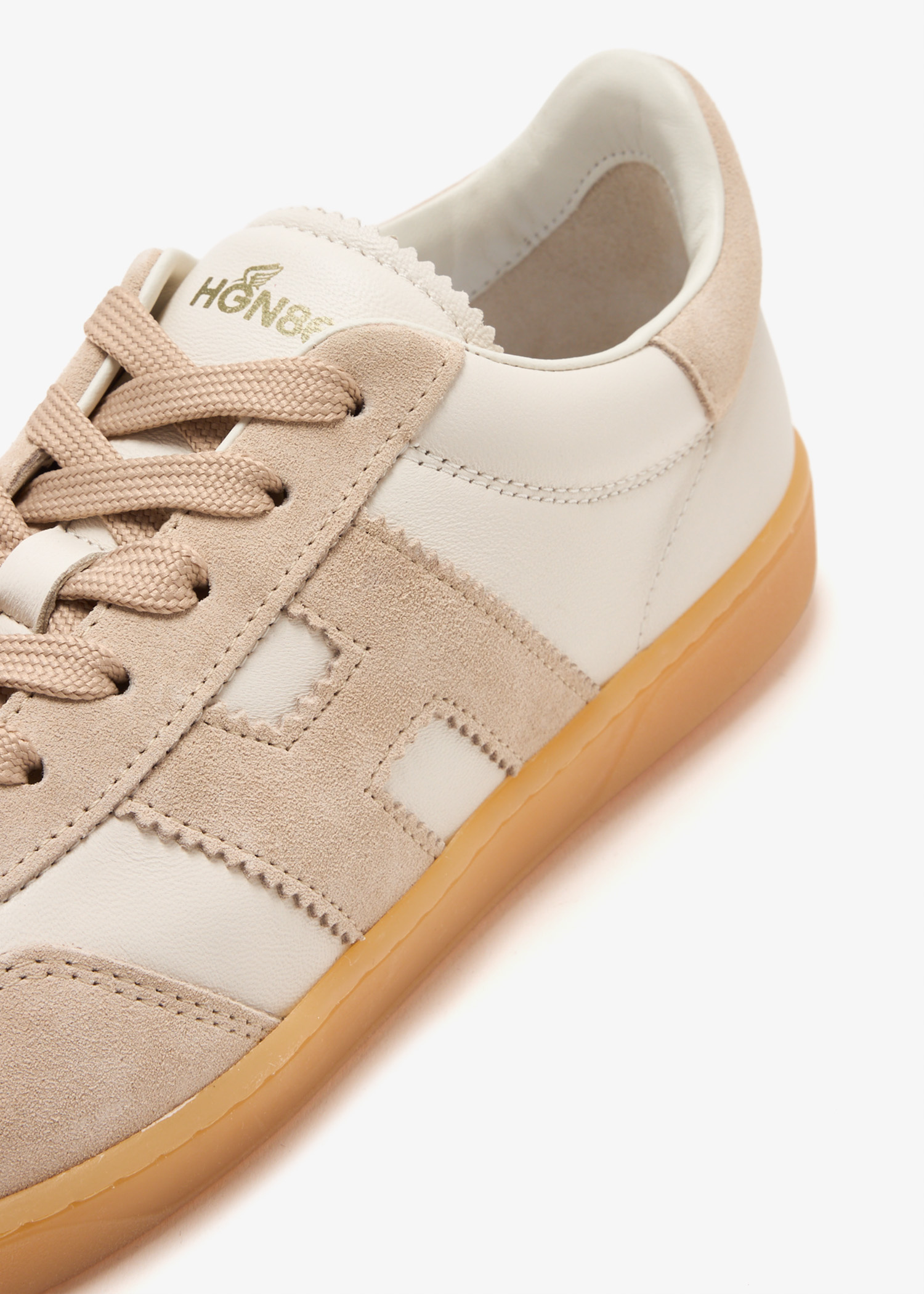 スニーカー HOGAN Woman Sneakers Cream HXW6590FC60N1M 9999 Hogan H-Stripes beige women's sneakers in soft suede