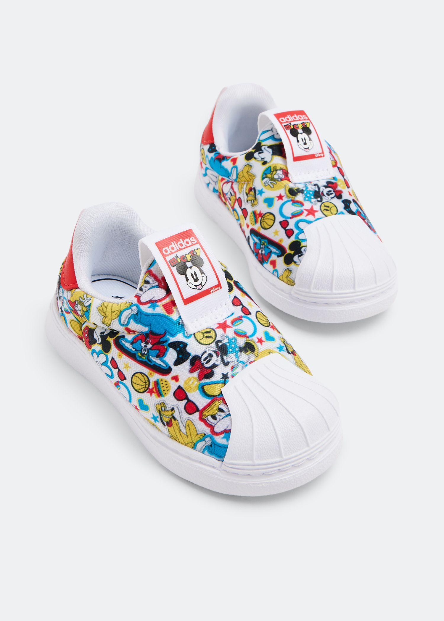 adidas gazelle silver green womens Originals x Disney Mickey Superstar 360 Infant Toddler Lifestyle Shoes  (White/Red)