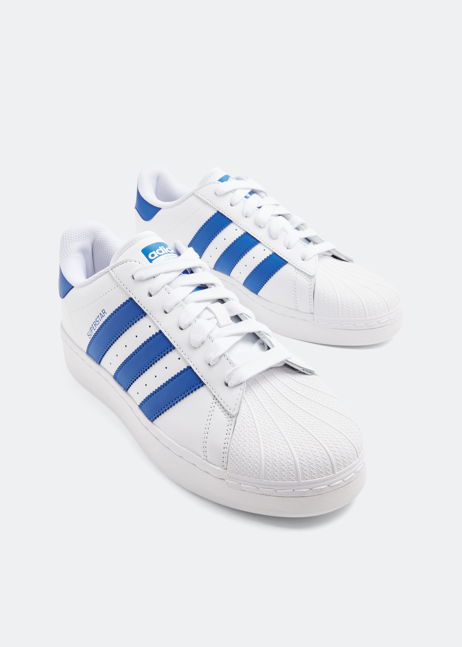 adidas超级巨星XLG男士运动鞋- 阿联酋白色| Level Shoes