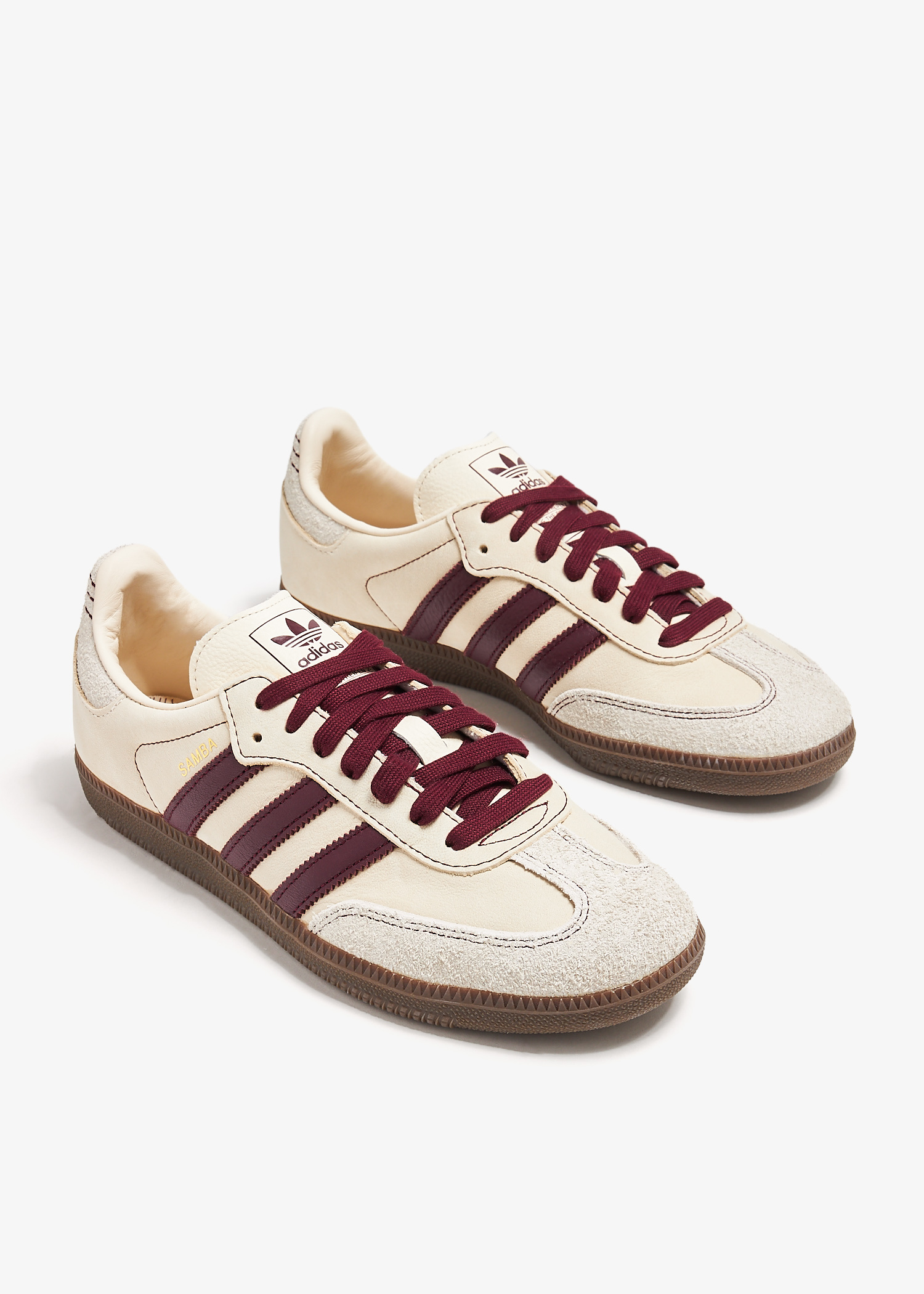 adidas gazelle silver green womens Adidas Originals Samba OG (Maroon/Crystald Sand/Gold) Women's Shoes IF –  Kick Theory main image 1