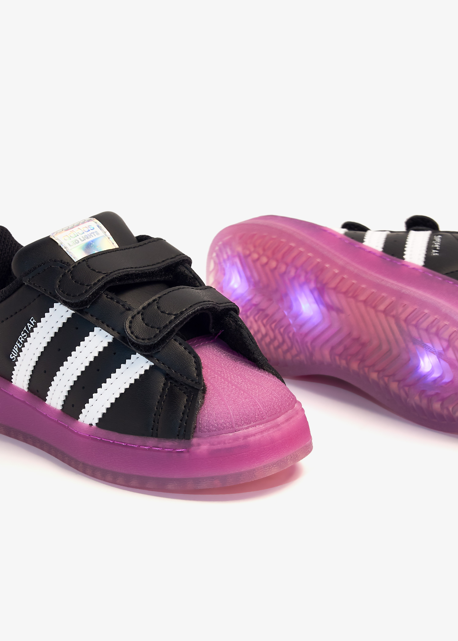 adidas Superstar LED lights sneakers for Baby - Black in USA | Level Shoes adidas Superstar LED lights sneakers for Baby - Black in USA | Level Shoes