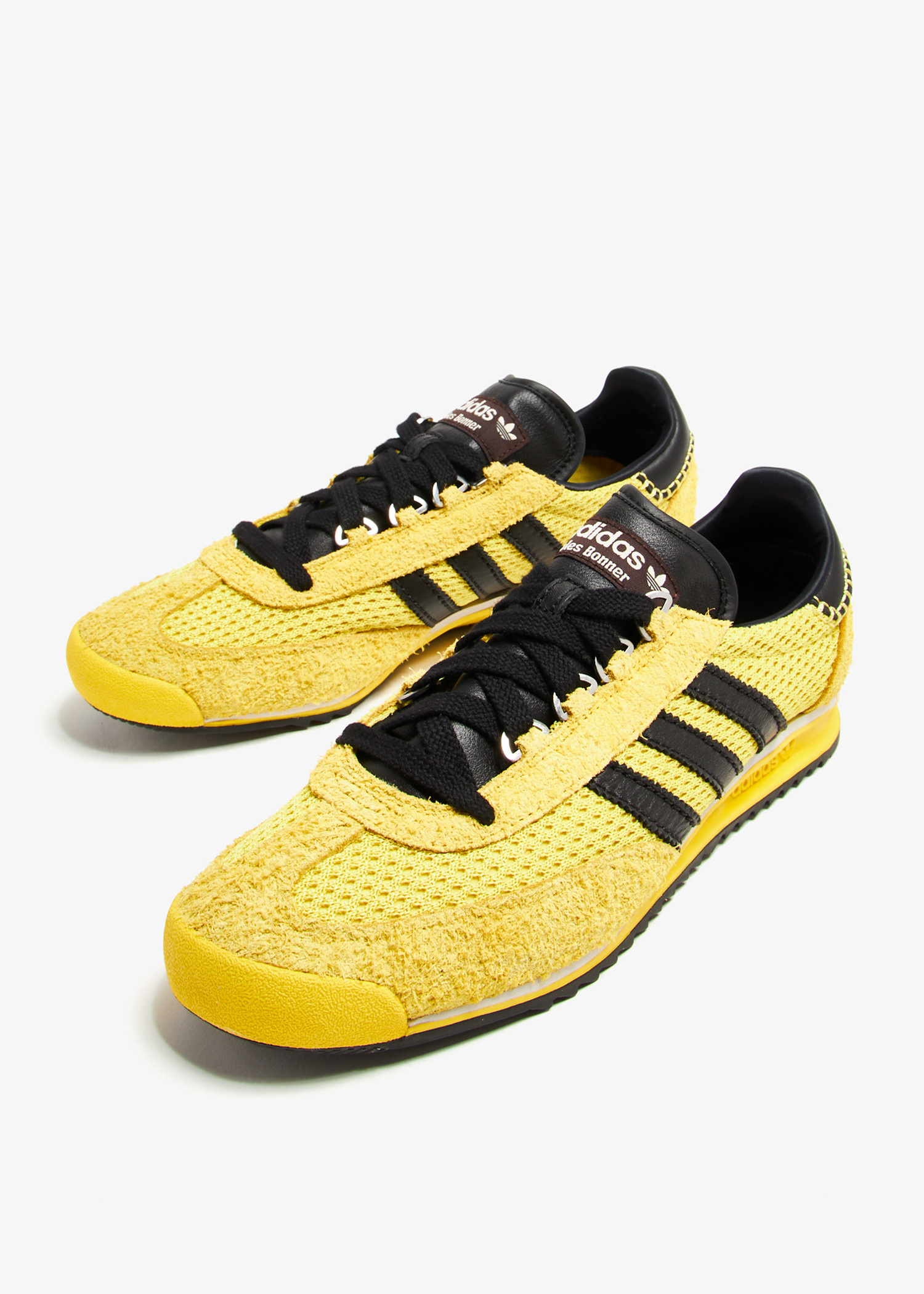 関税込★adidas x WALES BONNER SL76 スニーカー★22-32★Yellow x Wales Bonner SL76 leather-trimmed sneakers in yellow