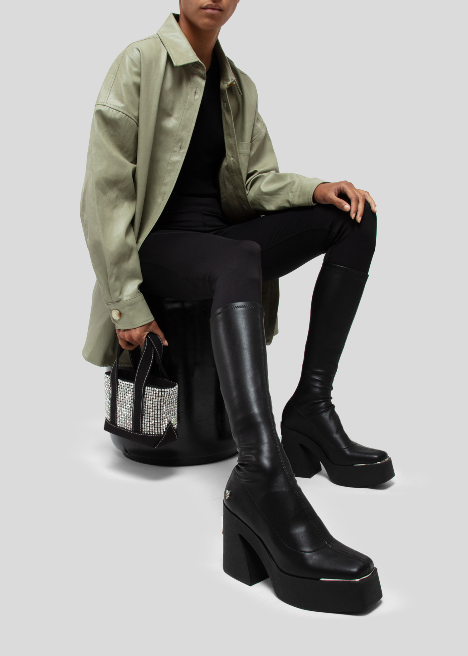 Naked Wolfe Impact boots for Women - Black in USA | Level Shoes