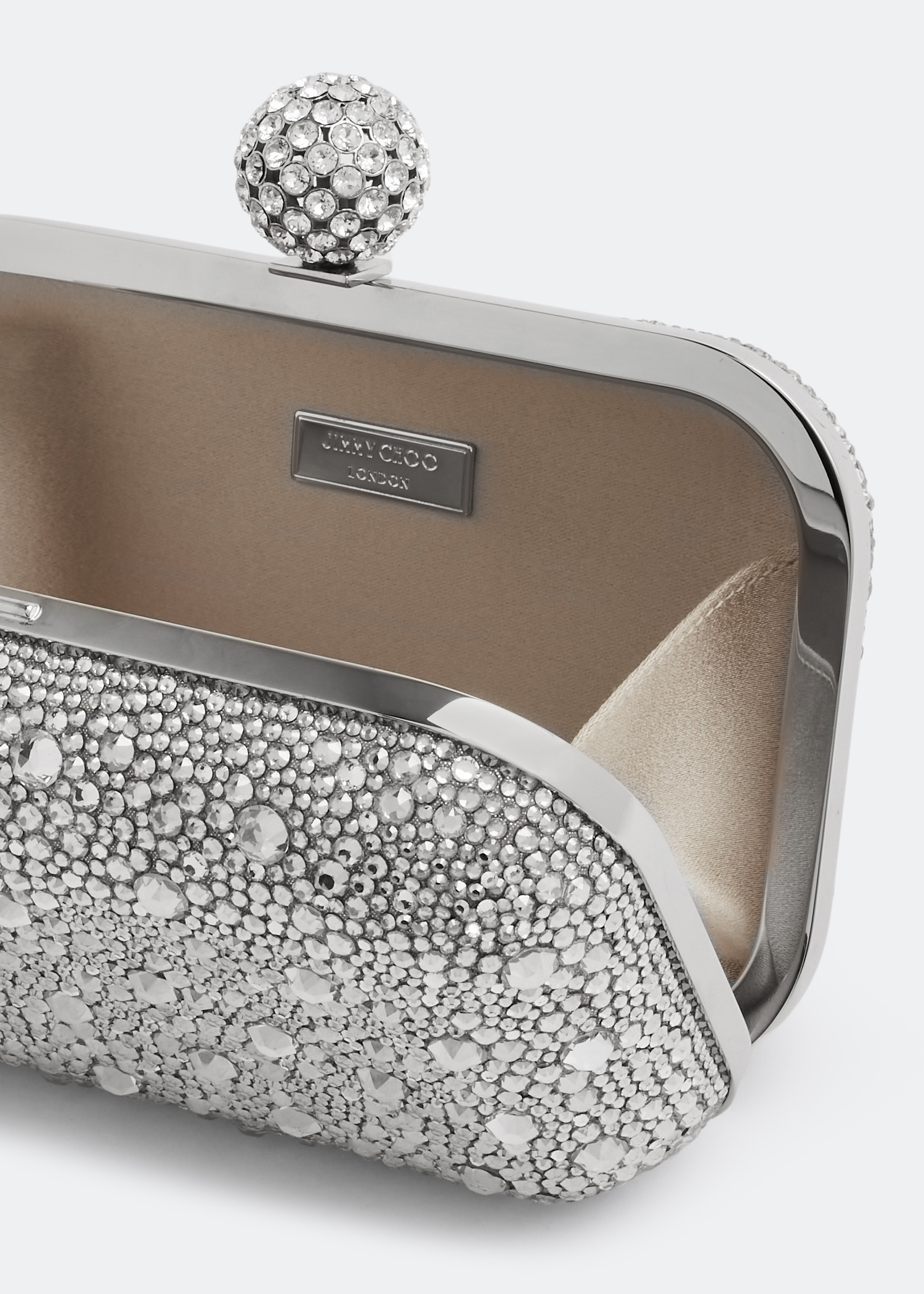 Jimmy Choo Cloud clutch for Women - Silver in Qatar | Level