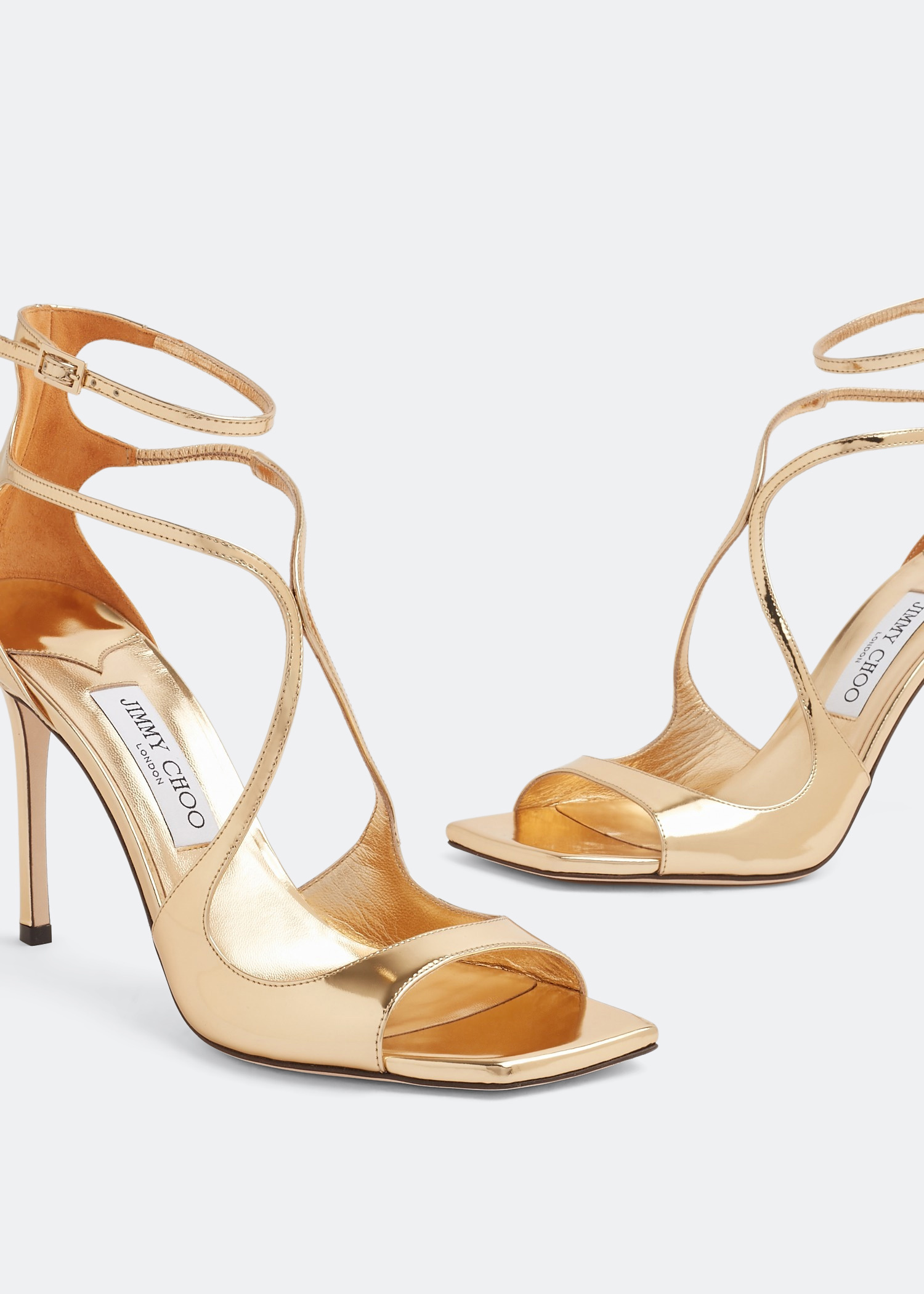 1点限り!VIPセール★累積売上総額第1位!┃JIMMY CHOO ALINA Jimmy Choo Azia 95 sandals for Women - Gold in UAE | Level Shoes