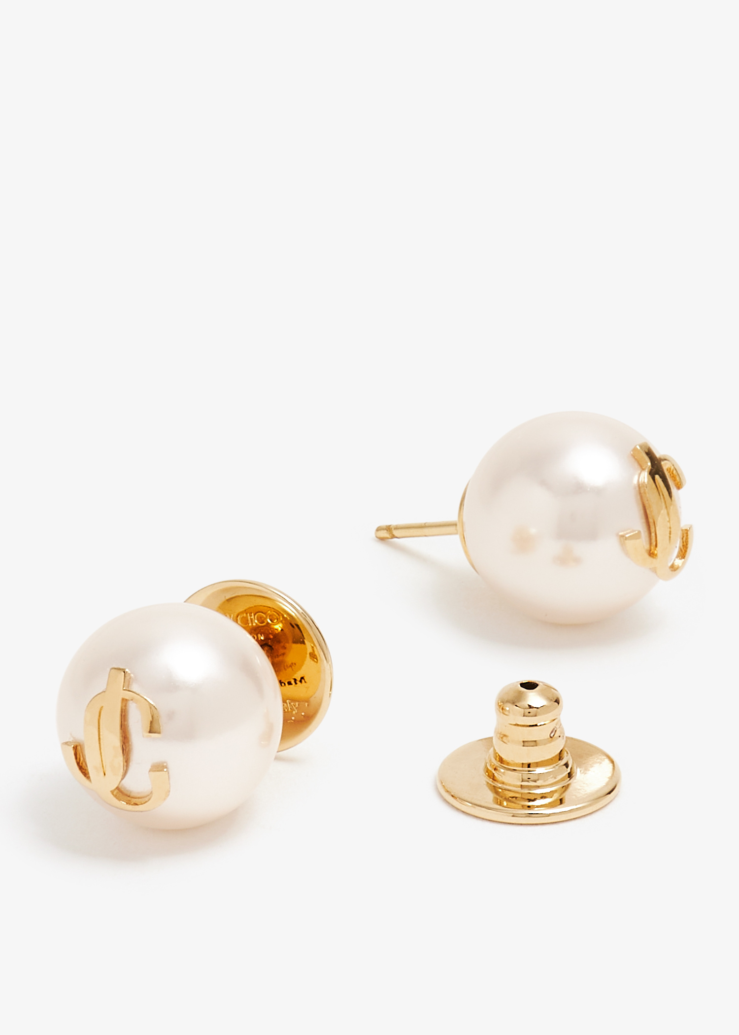 ピアス JIMMY CHOO JC PEARL STUDS EARRINGS Gold-Finish Metal JC Pearl Stud Earrings | JC Pearl Studs