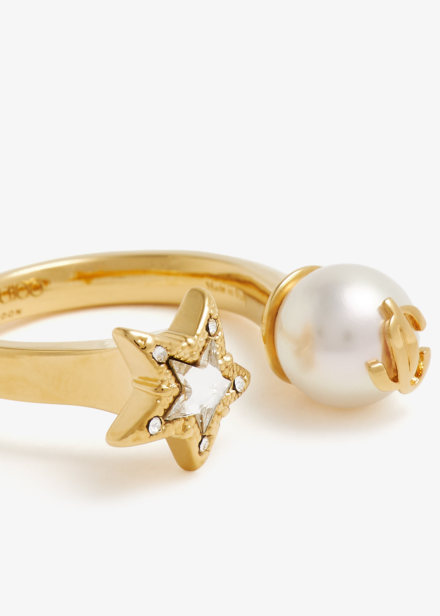 Jimmy Choo JC Star Pearl ring for Women - Gold in UAE