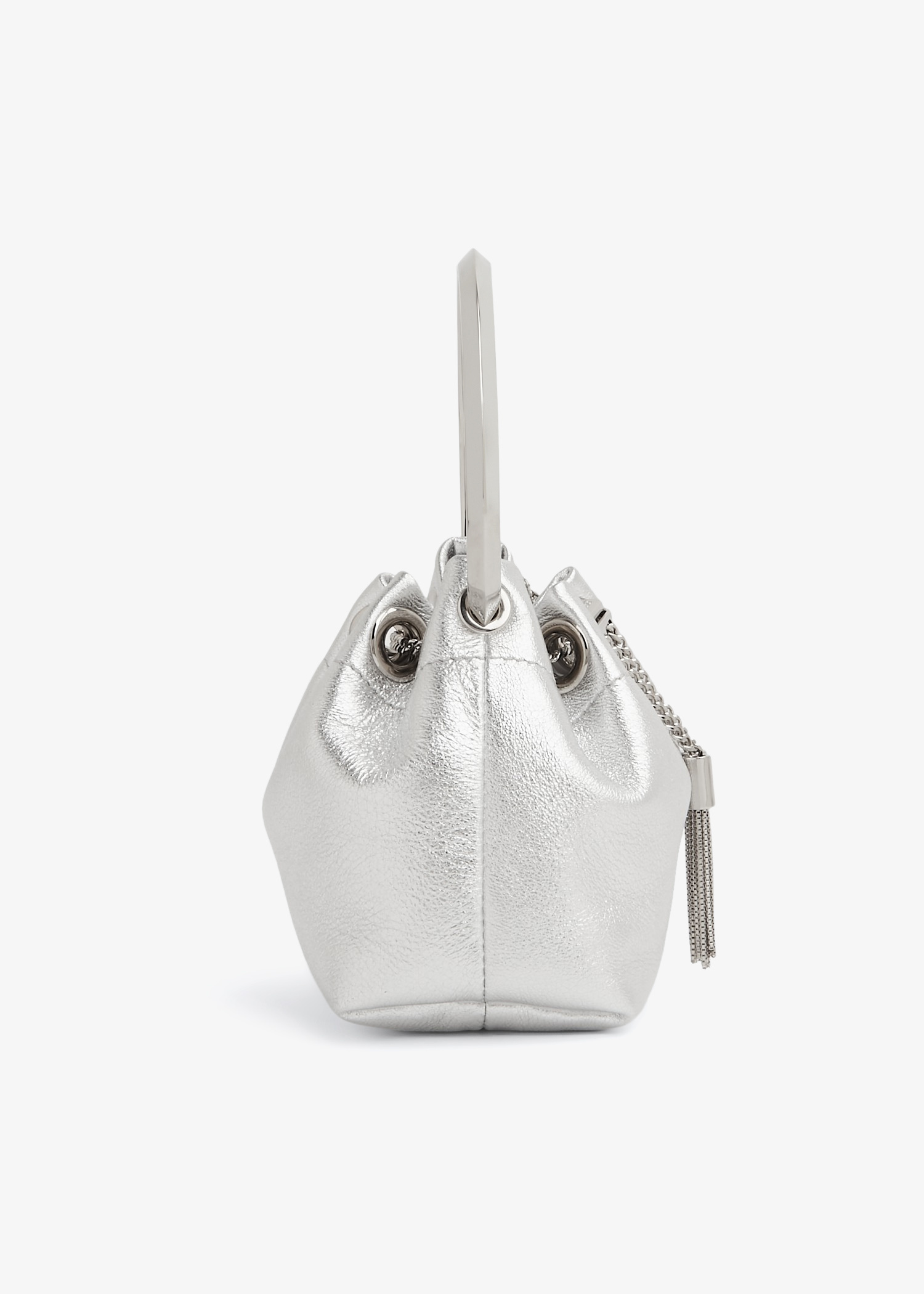 Jimmy Choo Micro Bon Bon bucket bag for Women - Silver in