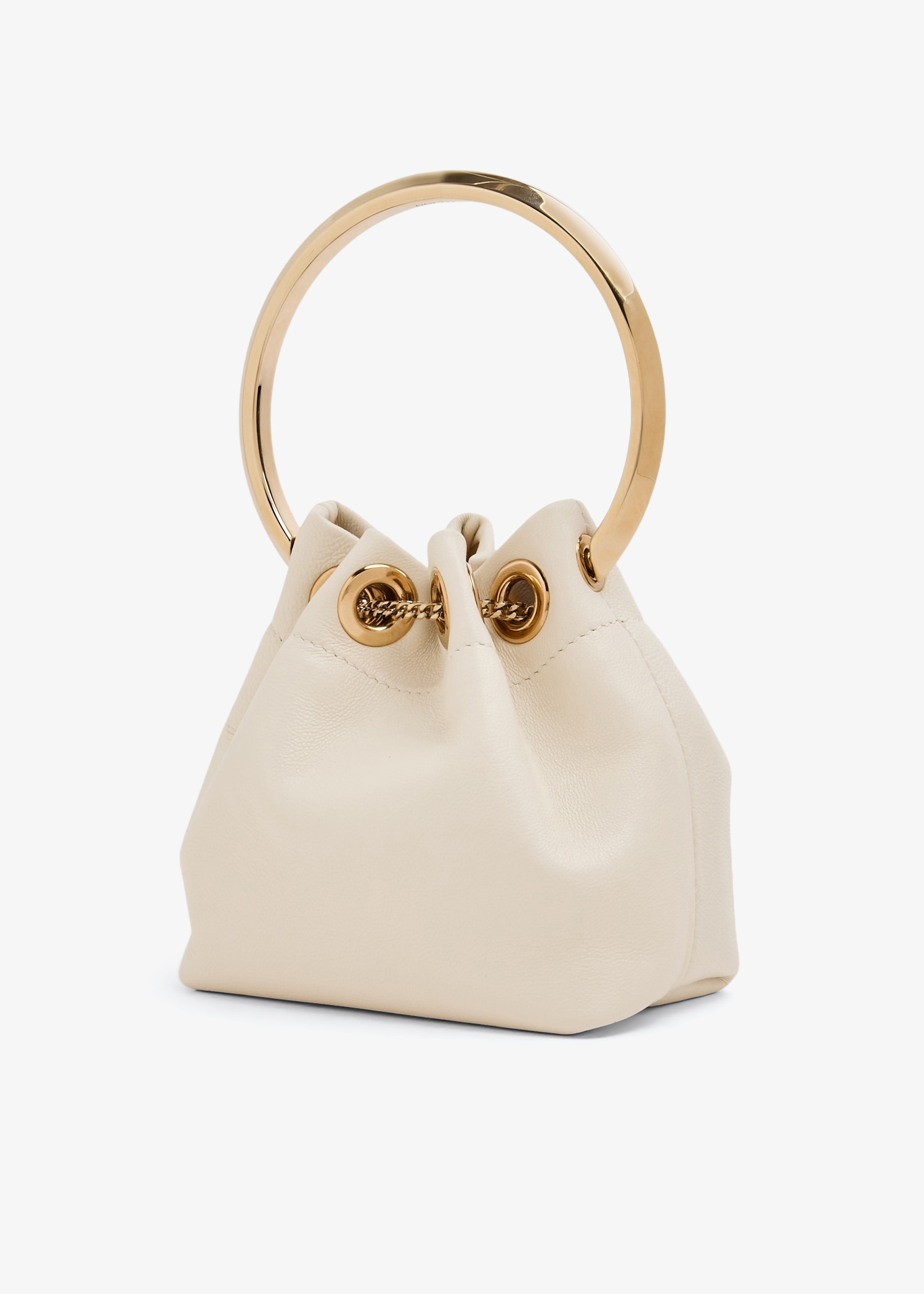 Jimmy Choo Micro Bon Bon bucket bag for Women - White in KSA