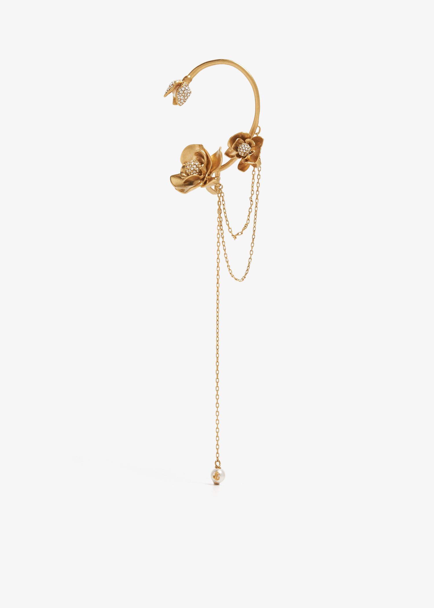 Jimmy Choo Petal left earcuff for Women - Gold in Qatar