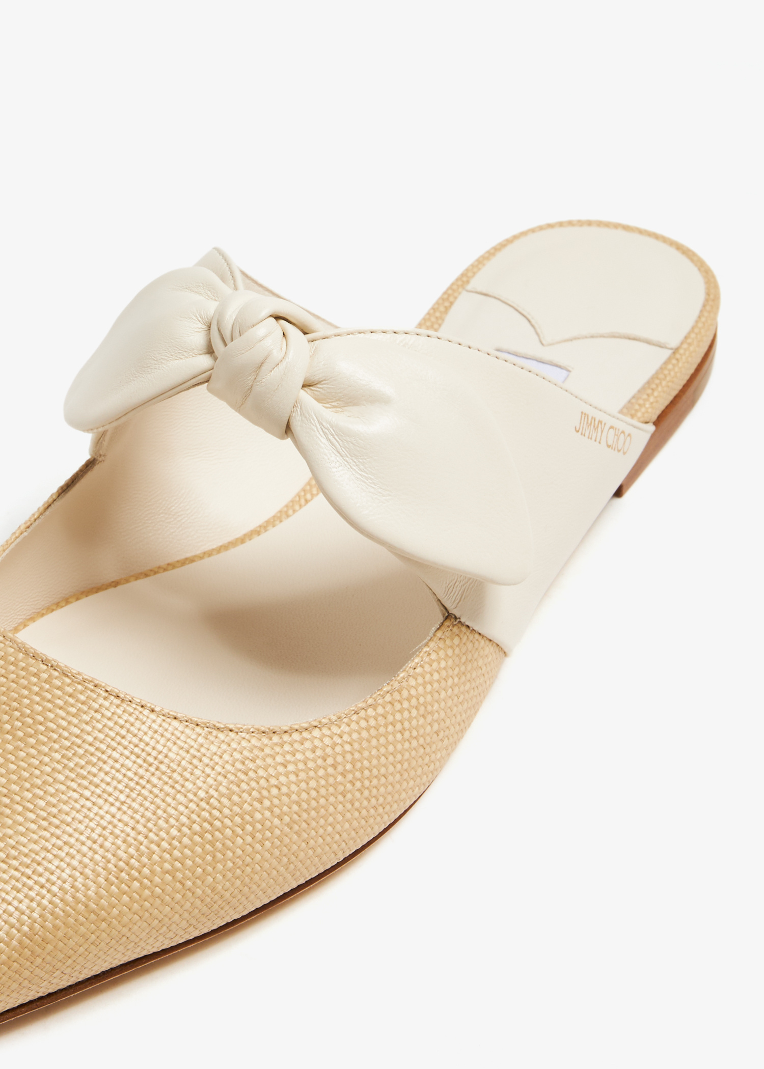 Jimmy Choo Rali flat mules for Women - Beige in Qatar | Level Shoes