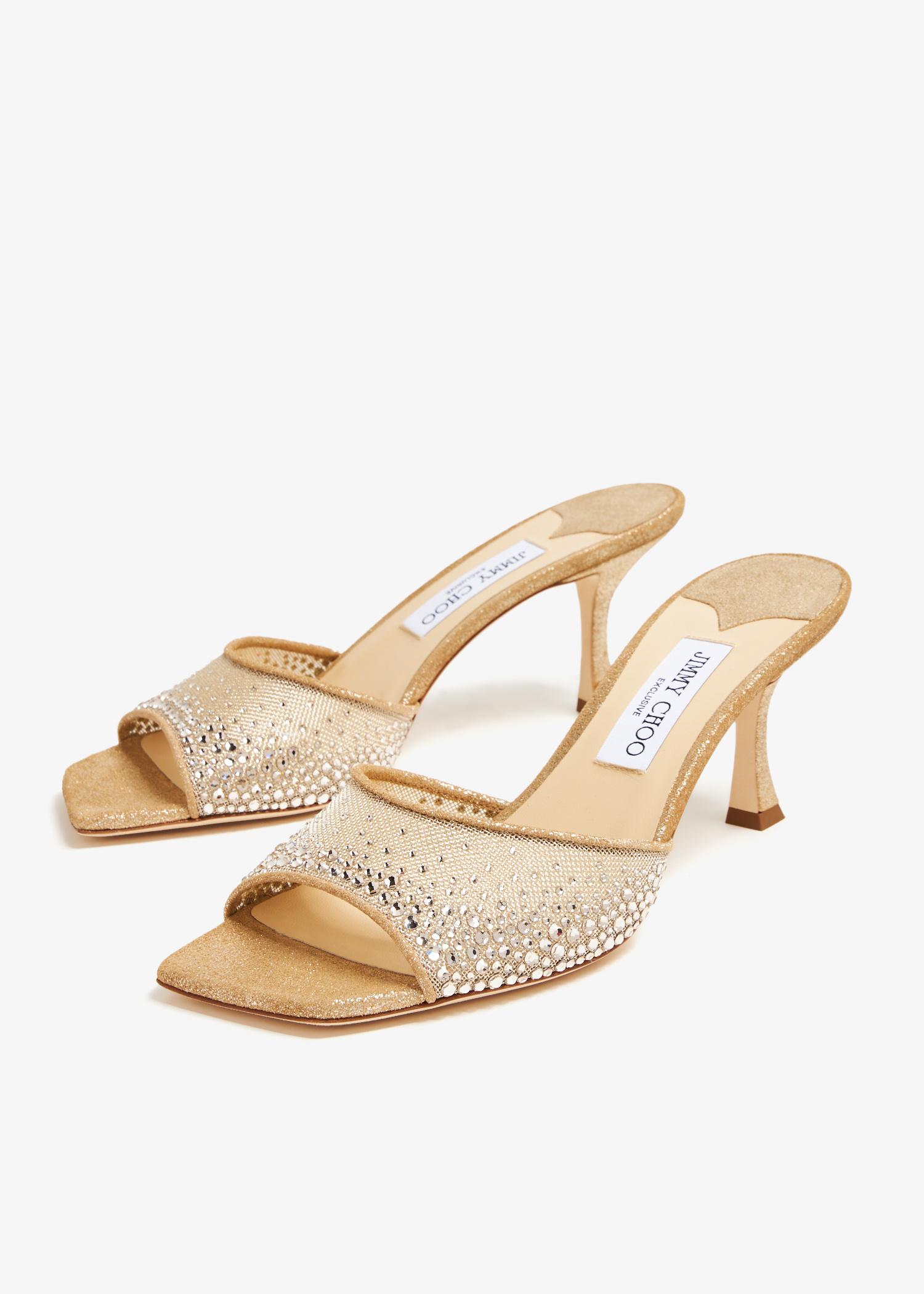 Jimmy Choo Val 70 mules for Women - Gold in USA | Level Shoes