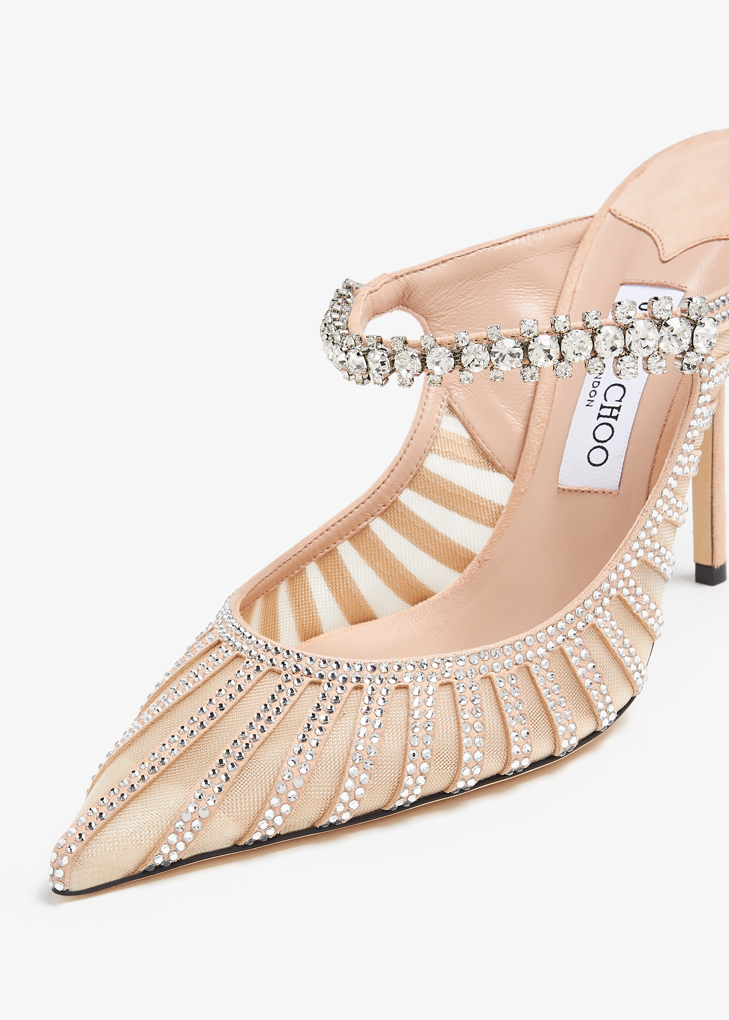 Jimmy Choo Bing 100 mules for Women - Beige in UAE | Level Shoes