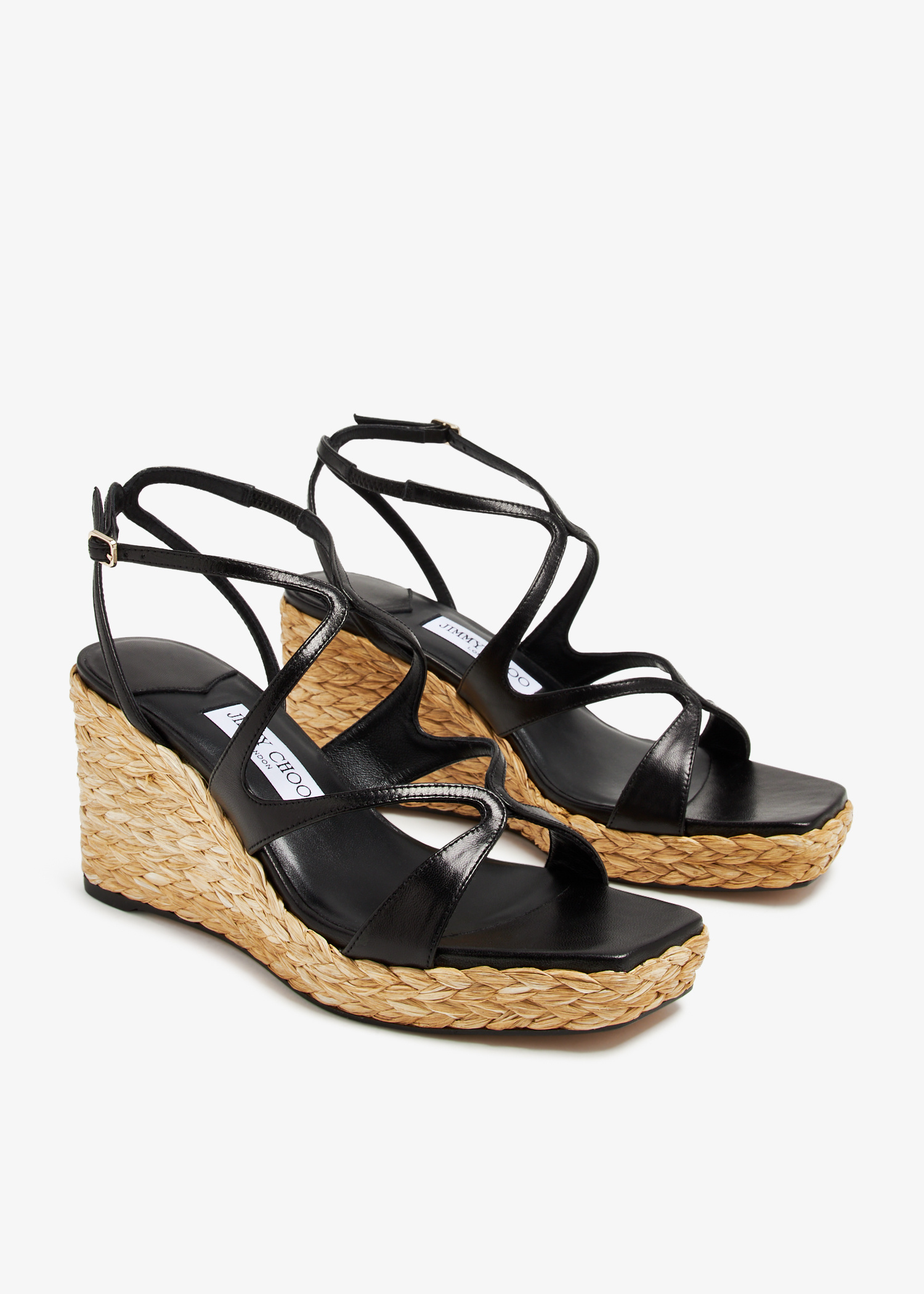Jimmy Choo Ayla 85 wedge sandals for Women - Black in Qatar