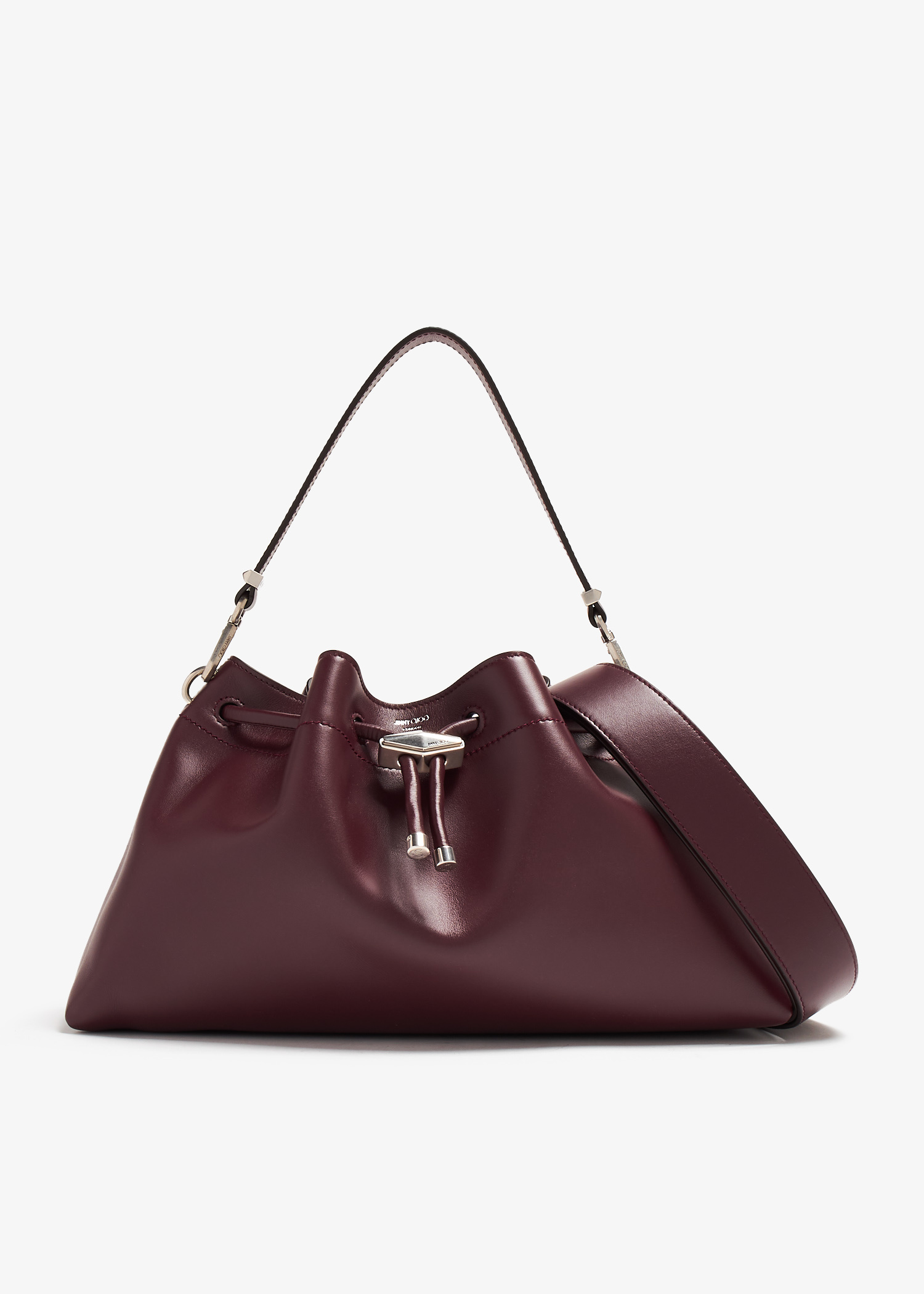 バッグ Jimmy Choo DIAMOND CROSSBODY | Black Box Calf Leather Crossbody Bag