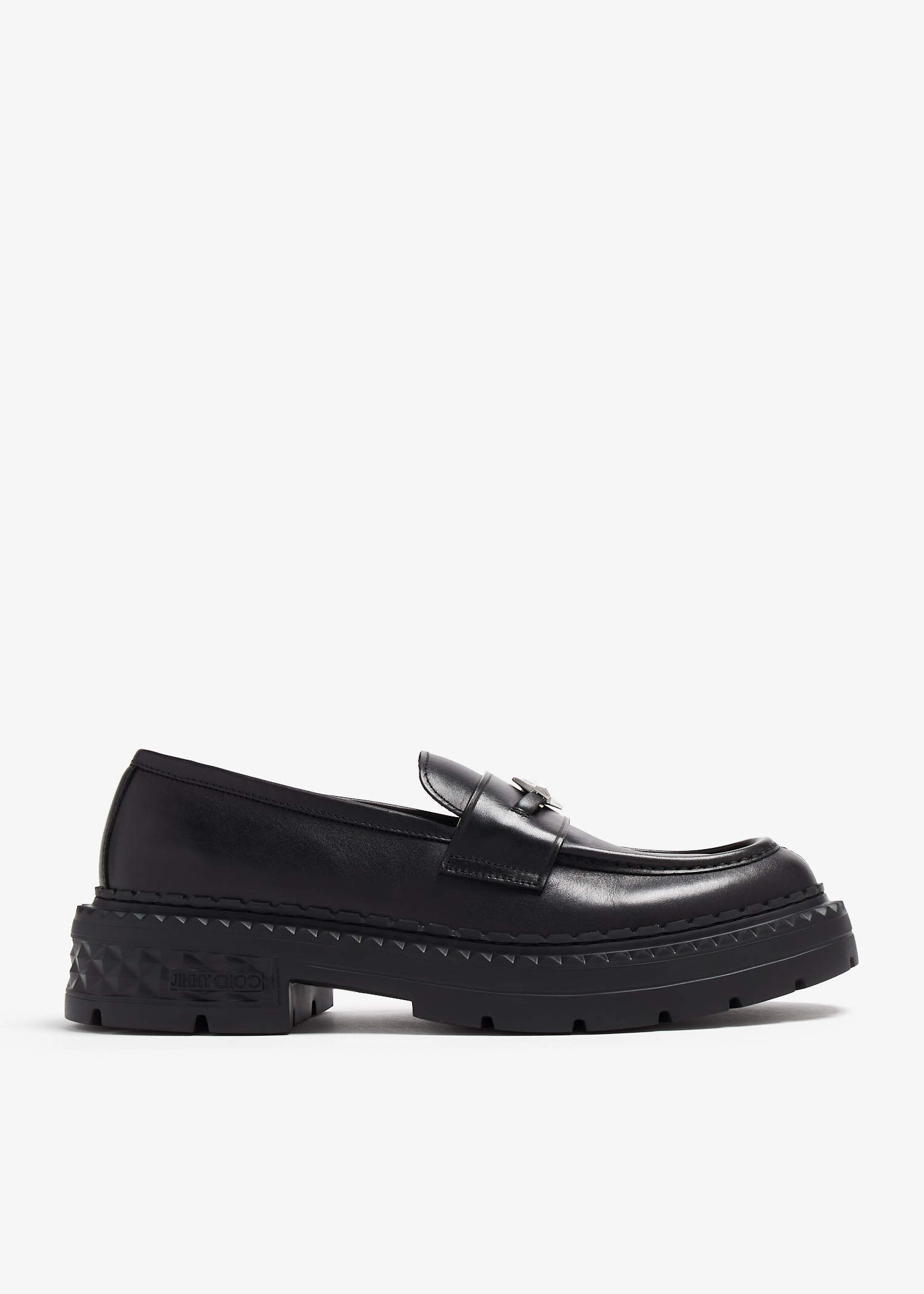 JIMMY CHOO★Luna Marlow Moccasin★グリッター 黒 ローファー Luna Marlow Moccasin | Black Glitter Shoe | JIMMY CHOO