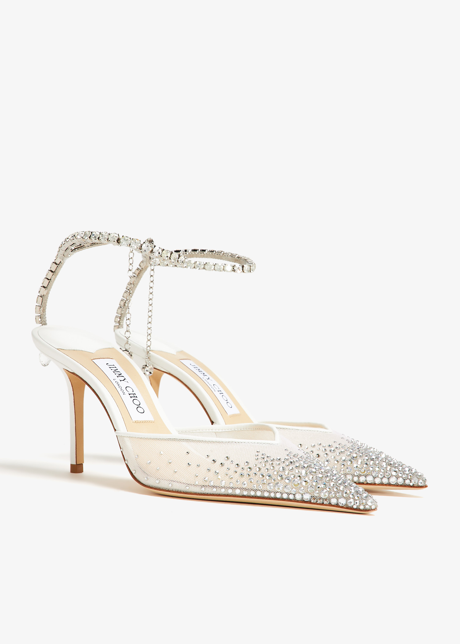 Jimmy Choo Saeda 85 pumps for Women - White in UAE | Level Shoes