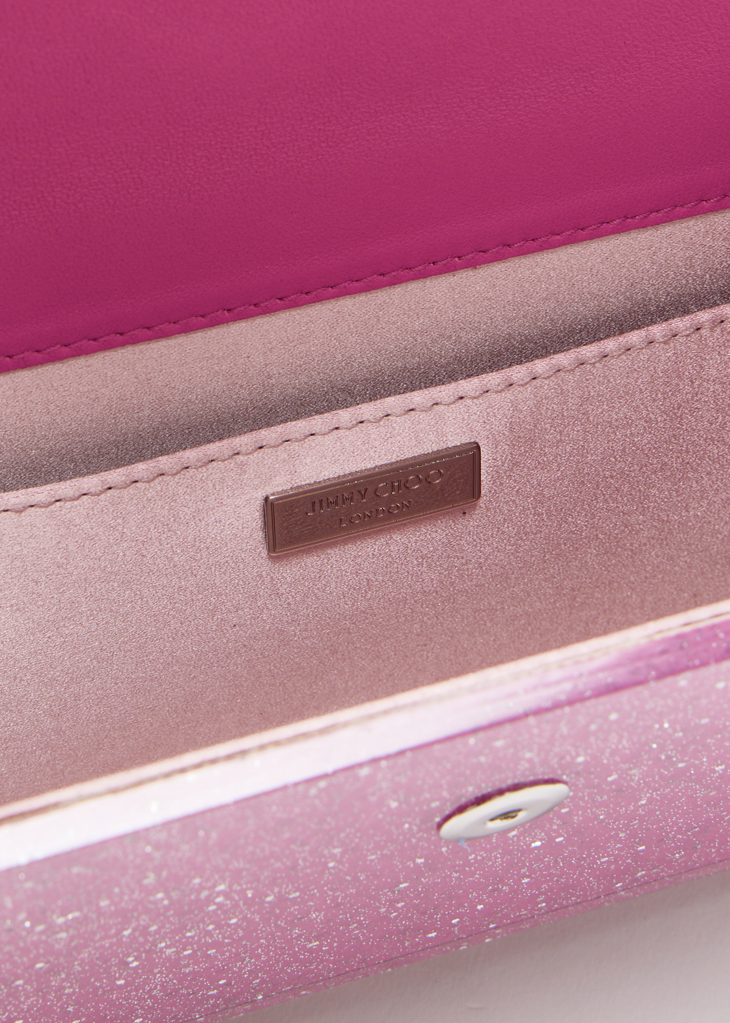 Jimmy Choo Candy plexi clutch for Women - Pink in UAE