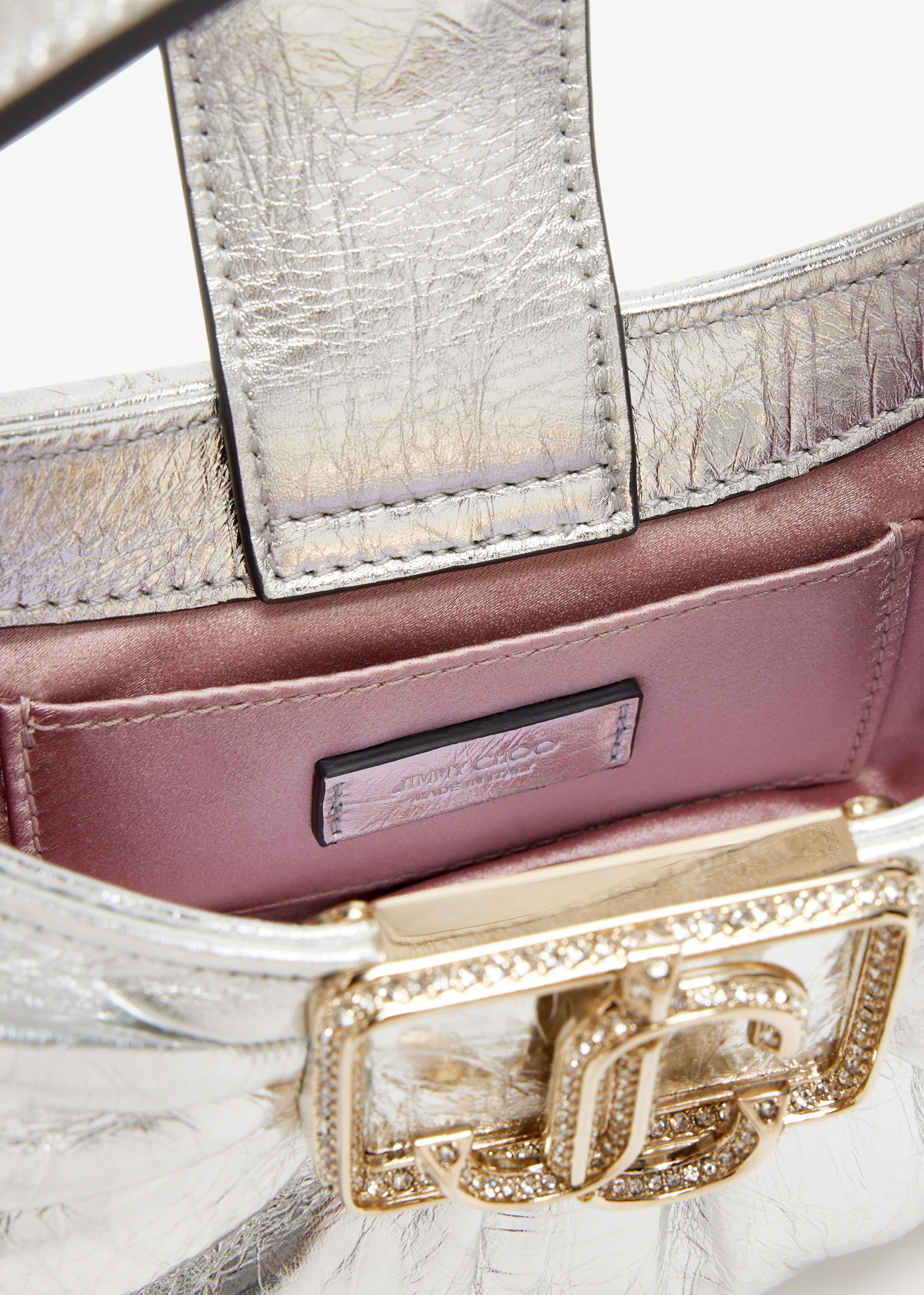 Jimmy Choo Edie hobo mini bag for Women - Silver in UAE