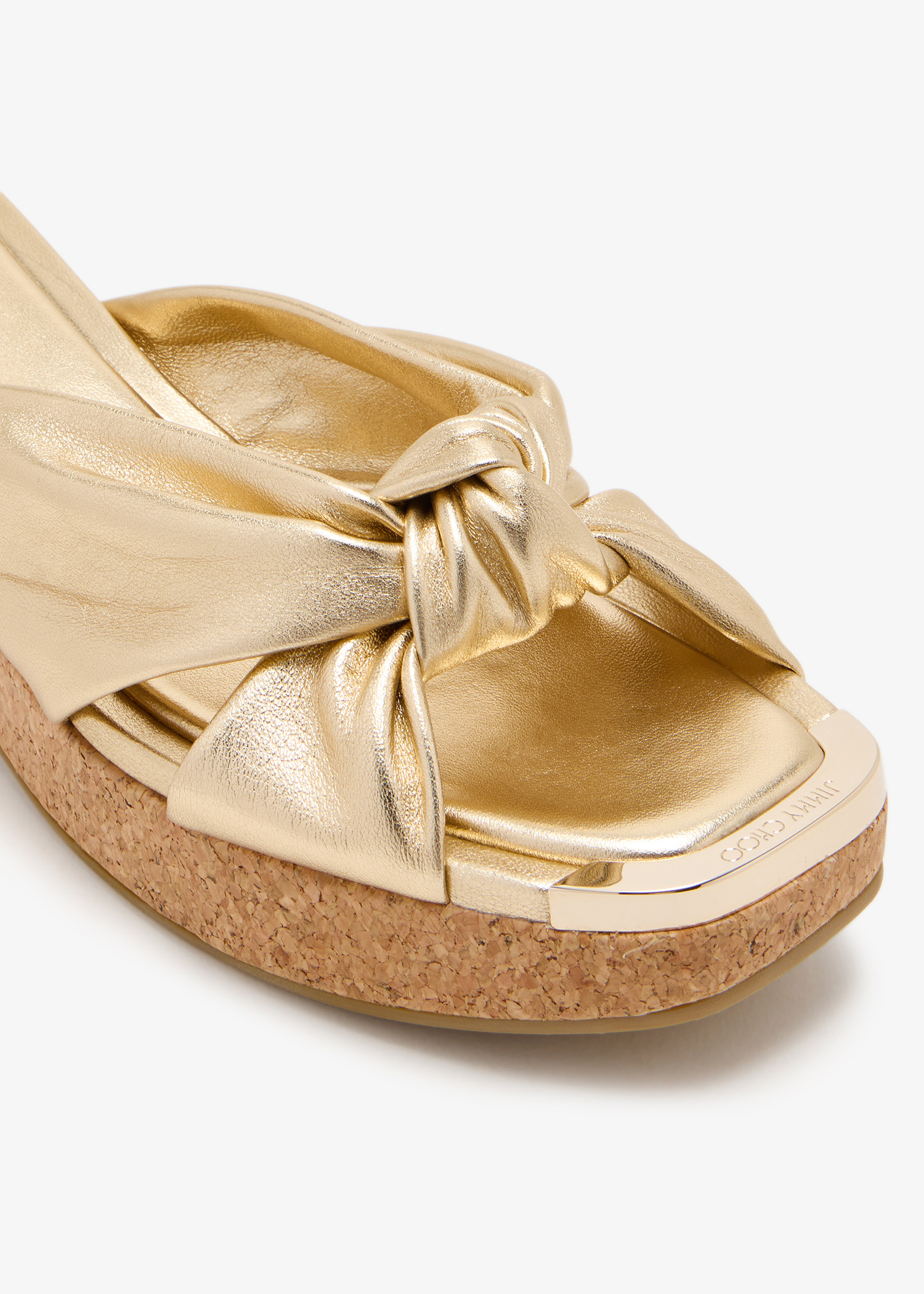 新品・未使用】JIMMY CHOO Avenue50leather mules Avenue 50 metallic