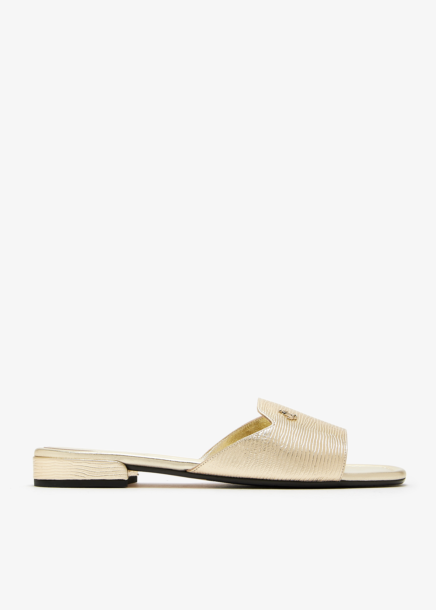 Jimmy Choo Dina flat sandals for Women - Gold in Qatar