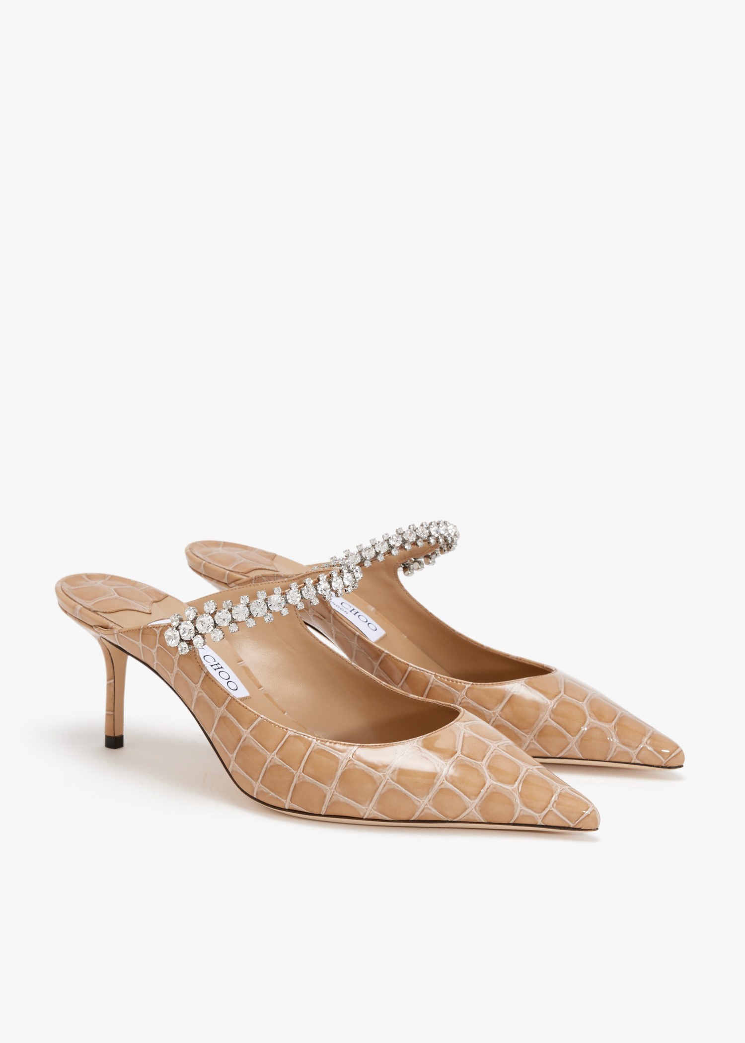 Jimmy Choo Bing 65 mules for Women - Beige in UAE | Level Shoes