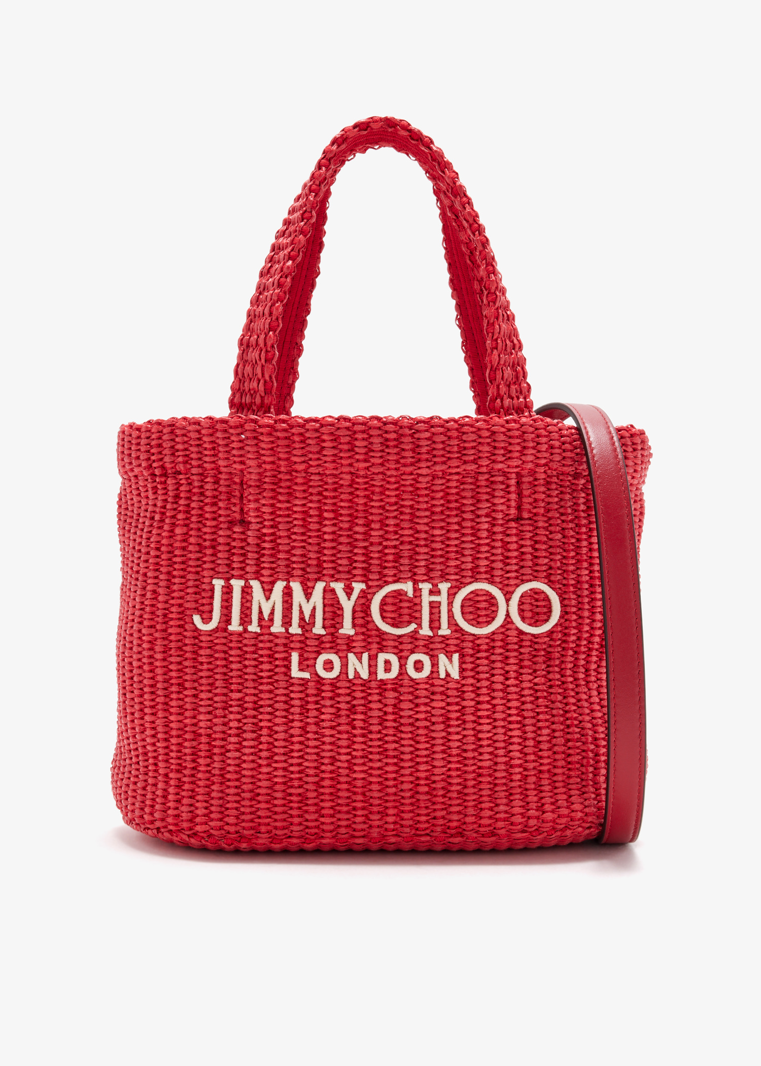 Jimmy Choo Beach East-West mini tote bag for Women - Red in Kuwait