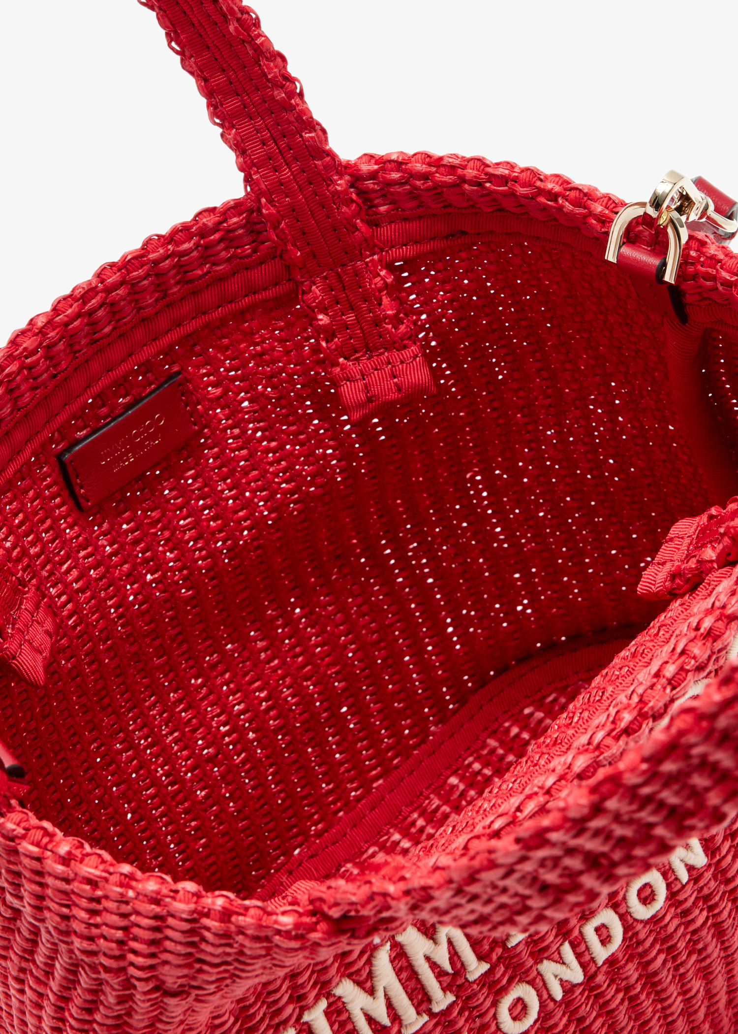 Jimmy Choo Beach East-West mini tote bag for Women - Red in Kuwait