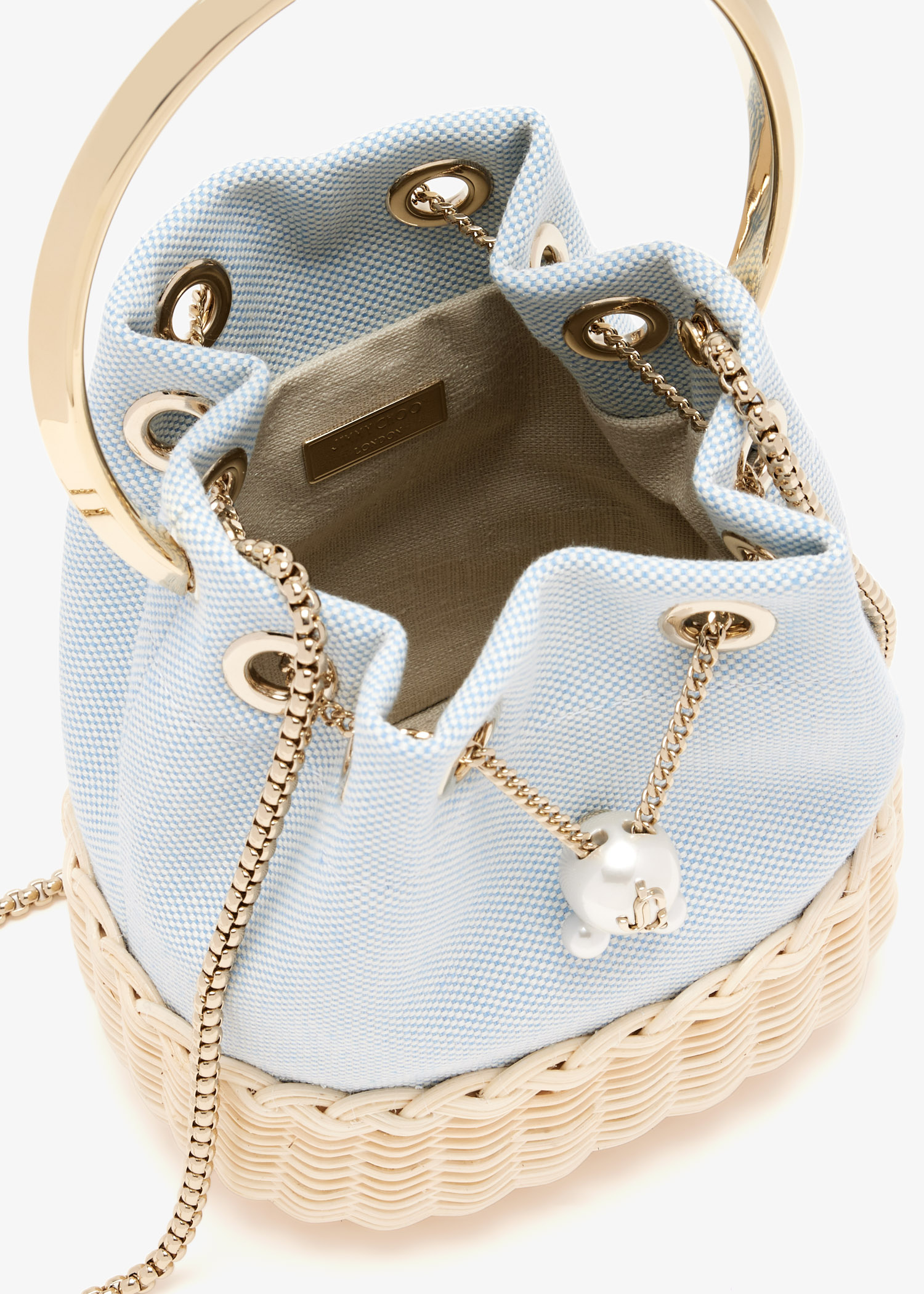 Jimmy Choo Bon Bon bucket bag for Women - Blue in UAE | Level Shoes