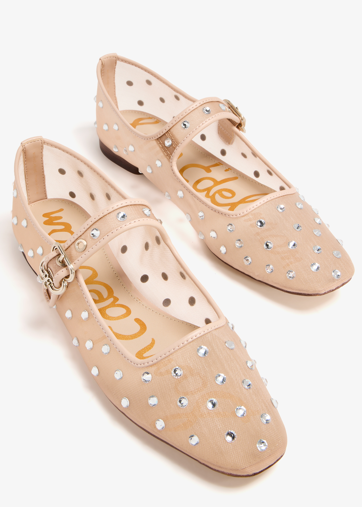靴 Mary Jane Crystal Ribbon Satin Flats 37 AUTH Miu Miu Crystal Embellished Mary Jane Flat Patent