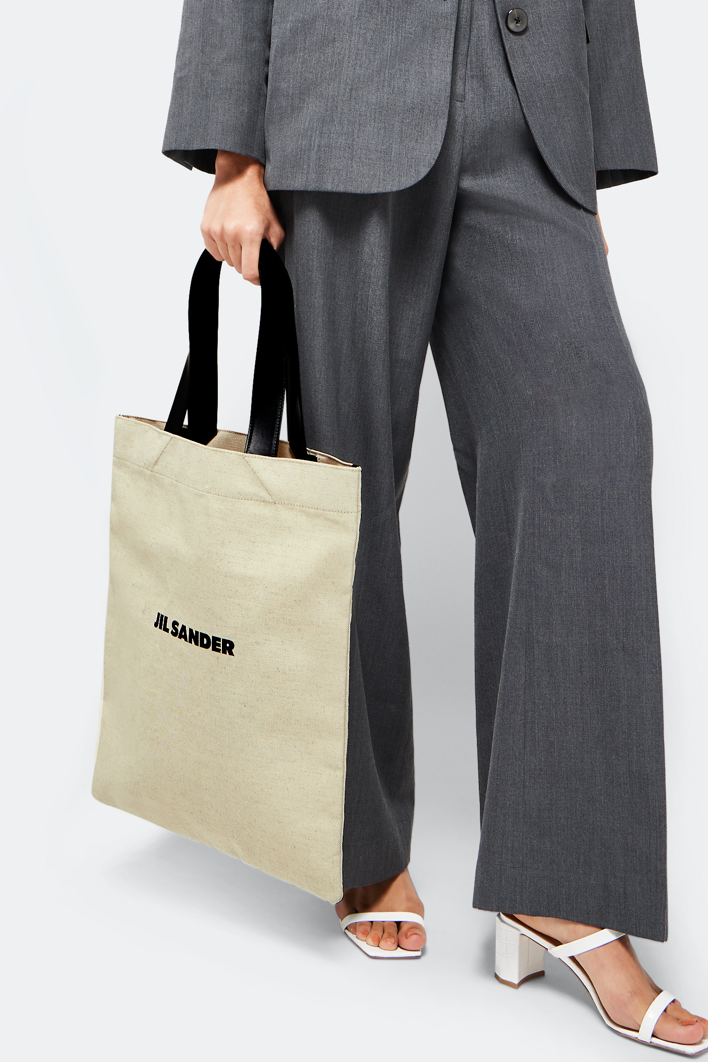 Jil Sander Flat medium shopper bag for Women - Beige in UAE