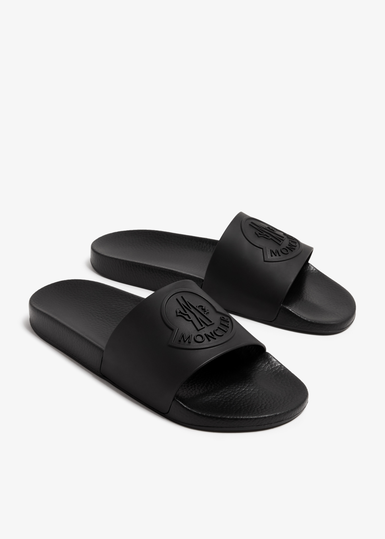 Moncler Basile slides for Men - Black in UAE | Level Shoes