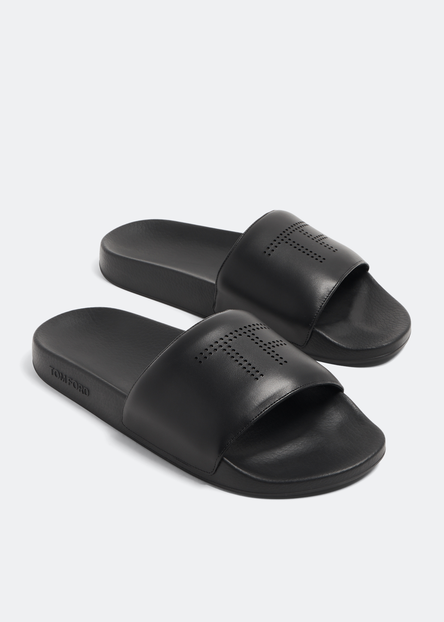 Tom Ford Harrison slides for Men - Black in UAE | Level Shoes display picture 2