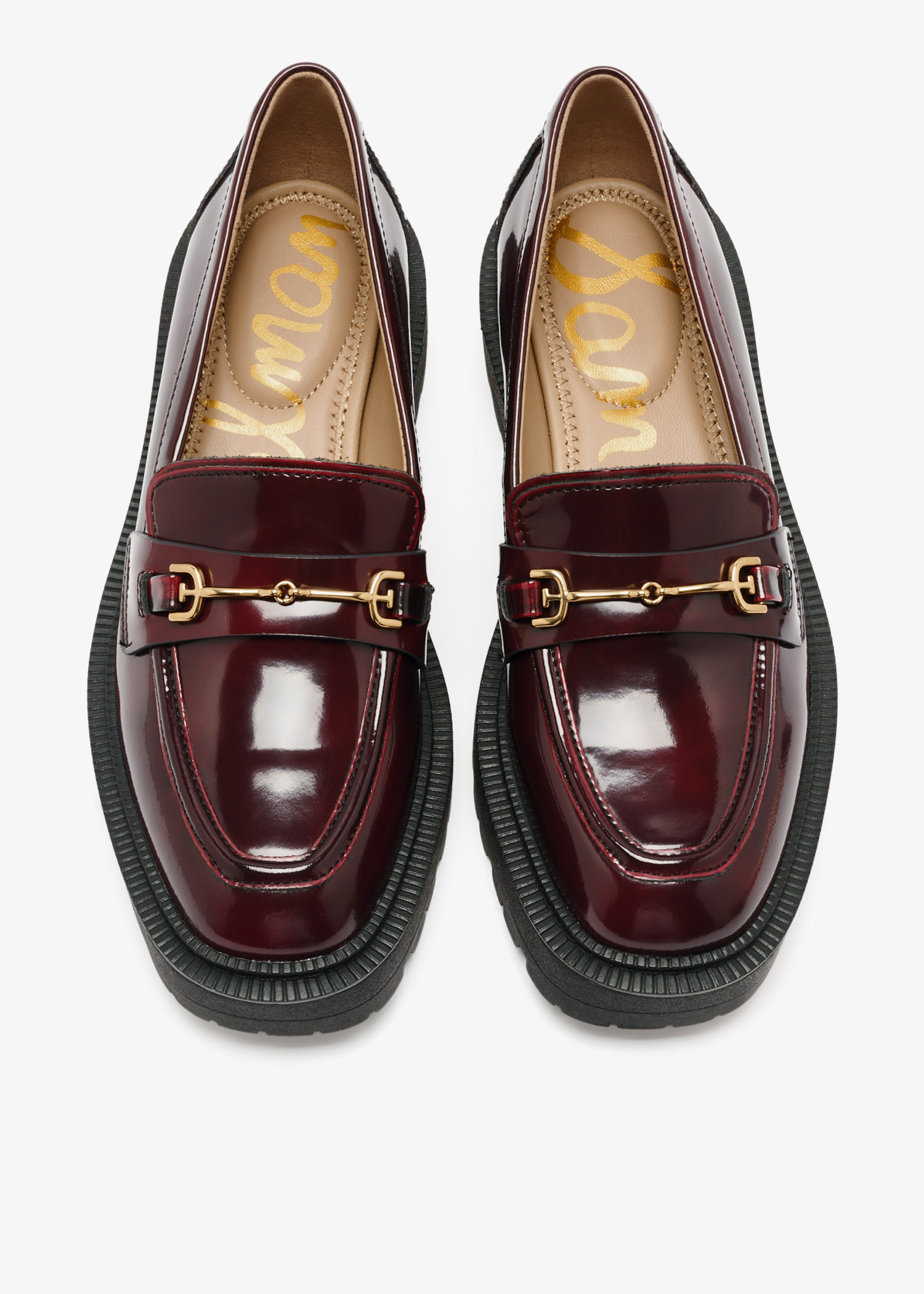 Sam Edelman Lea platform loafers for Women - Burgundy in USA